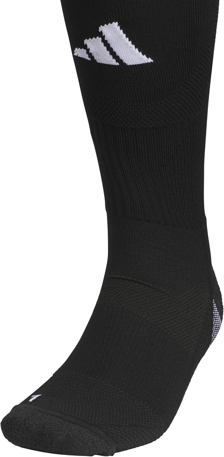 image:imageadidas Unisex Team Speed Soccer Socks or Calf Sleeves 1 Pair OvertheCalfBlackWhite5Sock