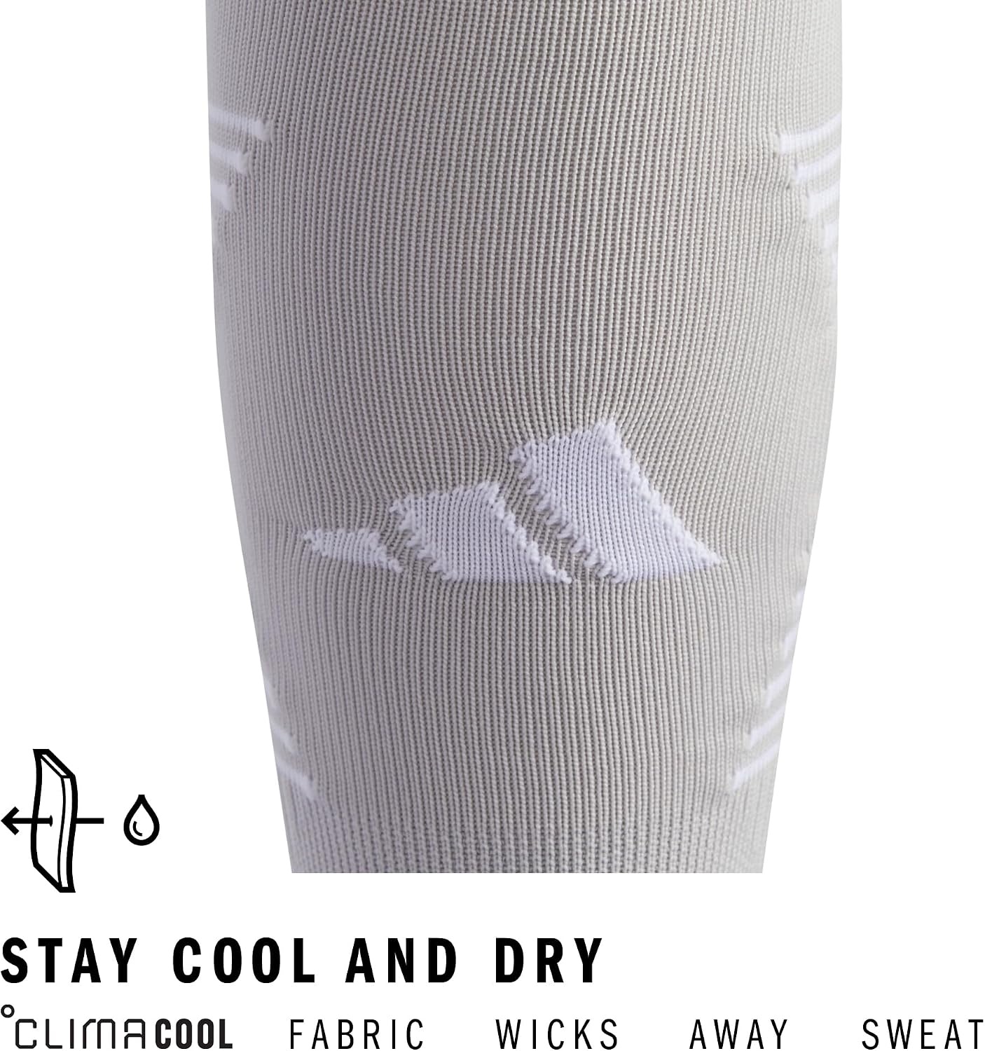 image:imageadidas Unisex Team Speed Soccer Socks or Calf Sleeves 1 Pair OvertheCalfTeam Light GreyWhite4Sock
