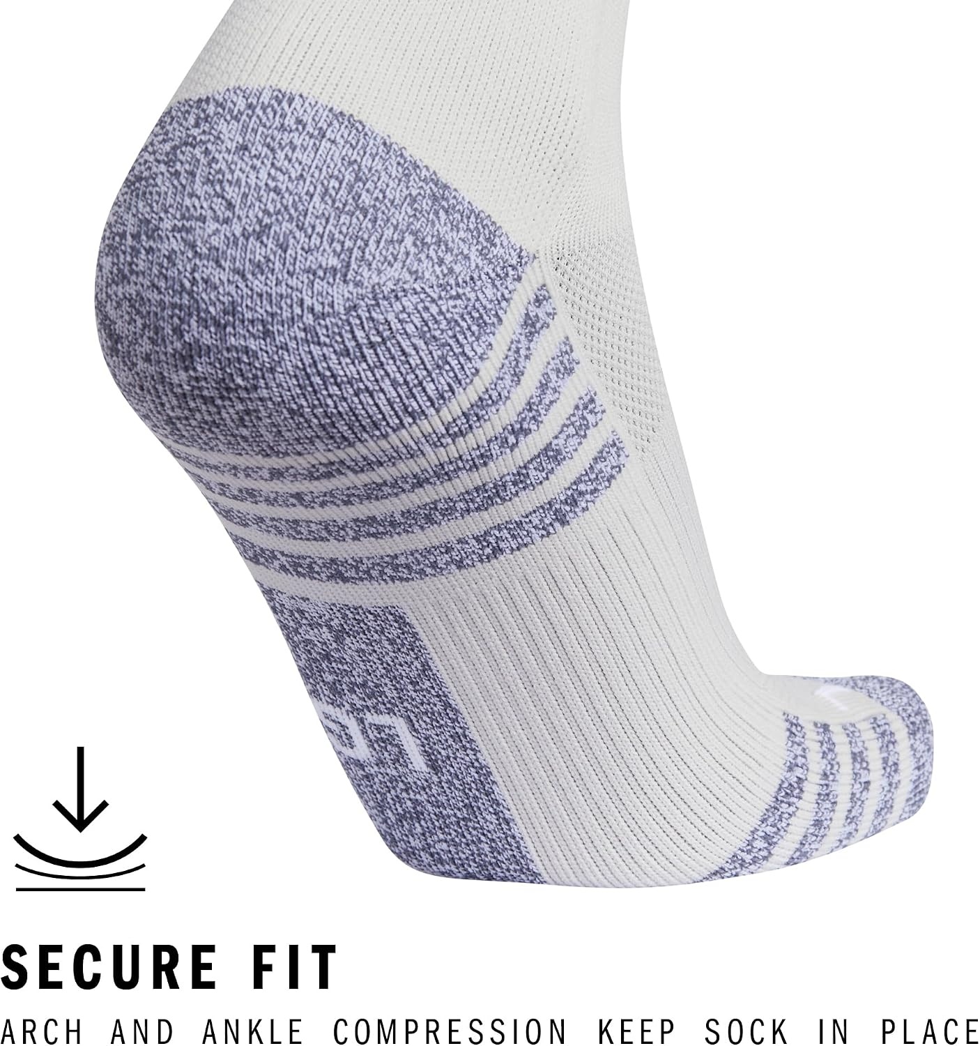 image:imageadidas Unisex Team Speed Soccer Socks or Calf Sleeves 1 Pair OvertheCalfTeam Light GreyWhite4Sock