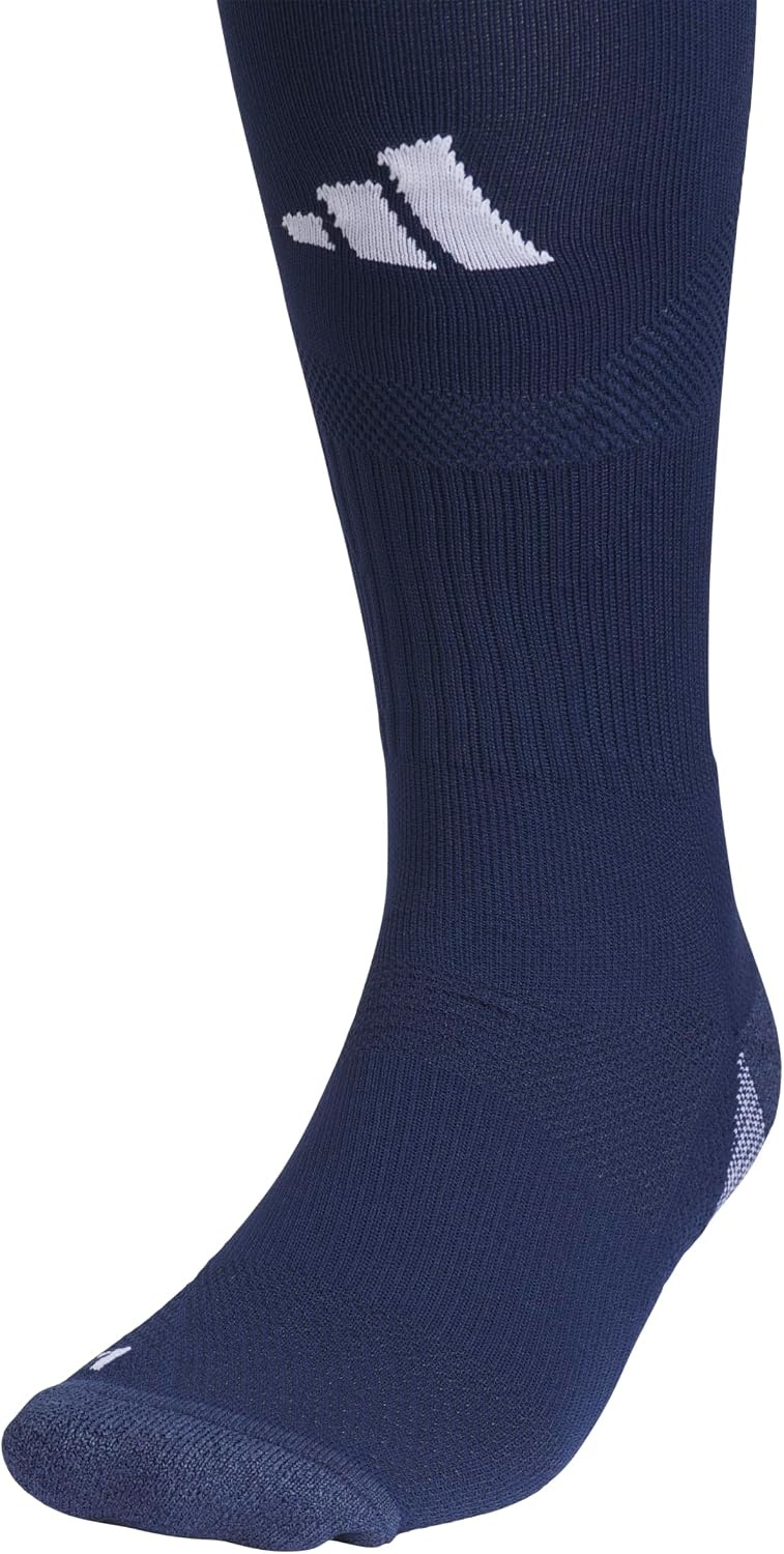 image:imageadidas Unisex Team Speed Soccer Socks or Calf Sleeves 1 Pair OvertheCalfTeam Navy Blue 2White5Sock