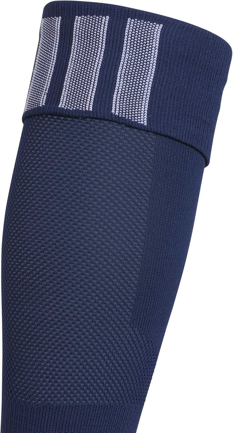 image:imageadidas Unisex Team Speed Soccer Socks or Calf Sleeves 1 Pair OvertheCalfTeam Navy Blue 2White5Sock