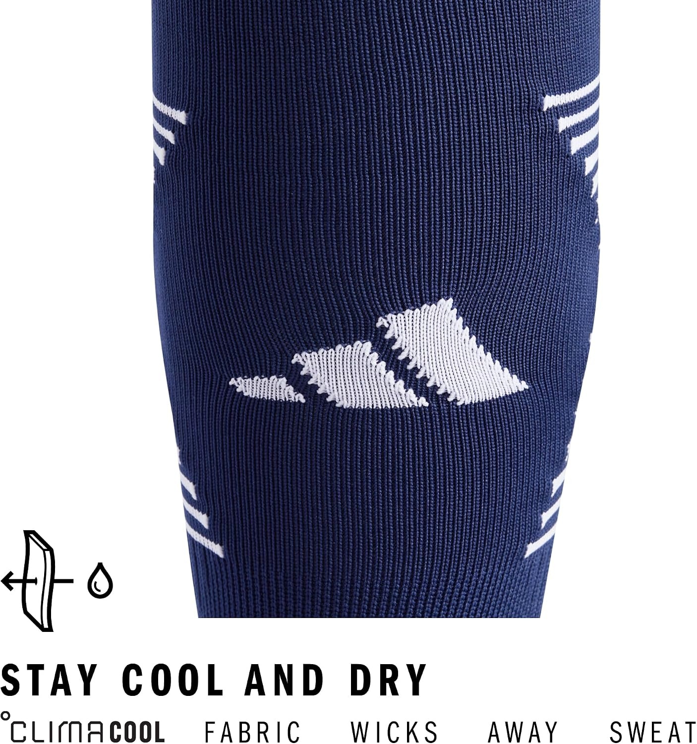 image:imageadidas Unisex Team Speed Soccer Socks or Calf Sleeves 1 Pair OvertheCalfTeam Navy BlueWhite4Sock