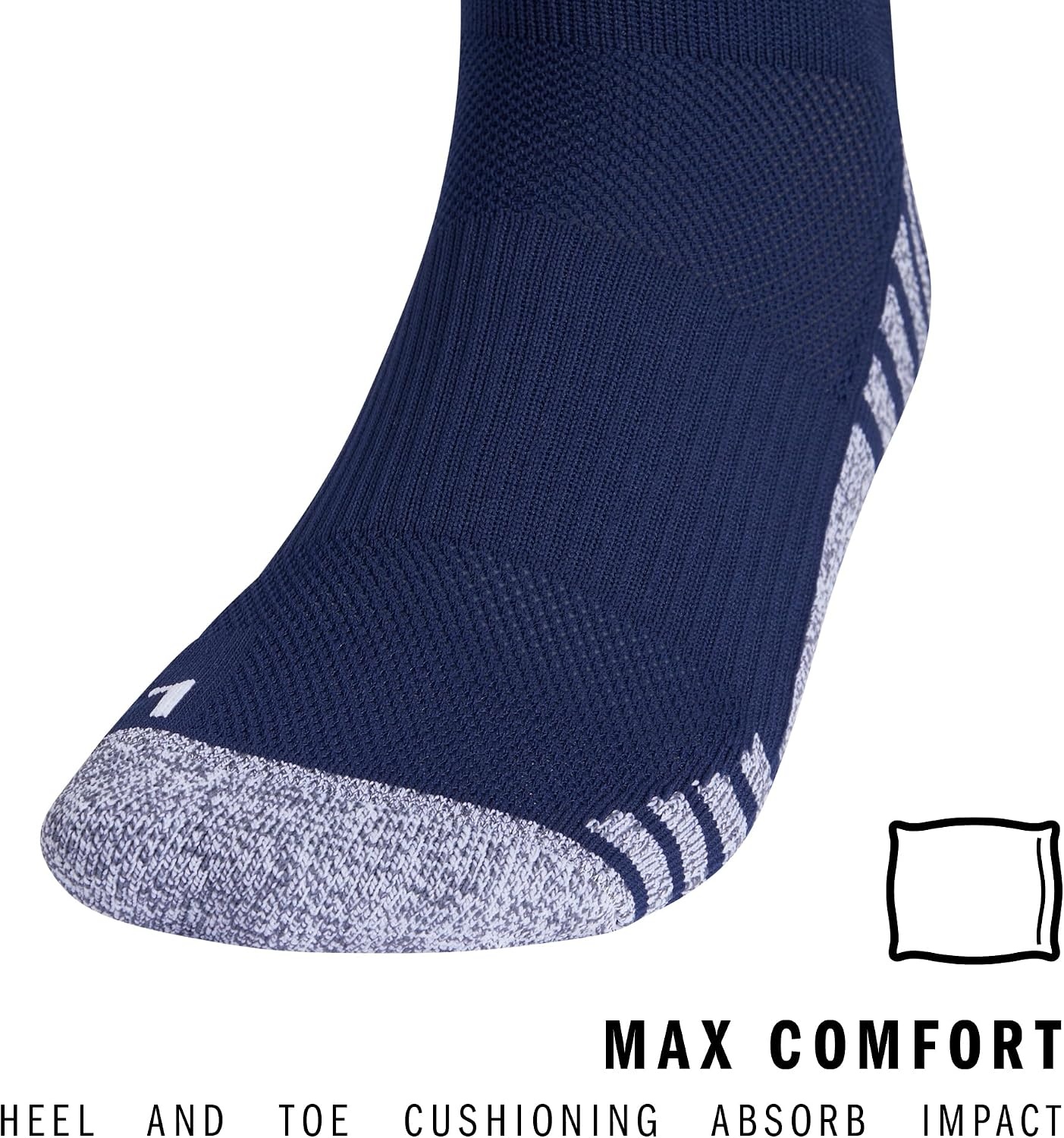 image:imageadidas Unisex Team Speed Soccer Socks or Calf Sleeves 1 Pair OvertheCalfTeam Navy BlueWhite4Sock