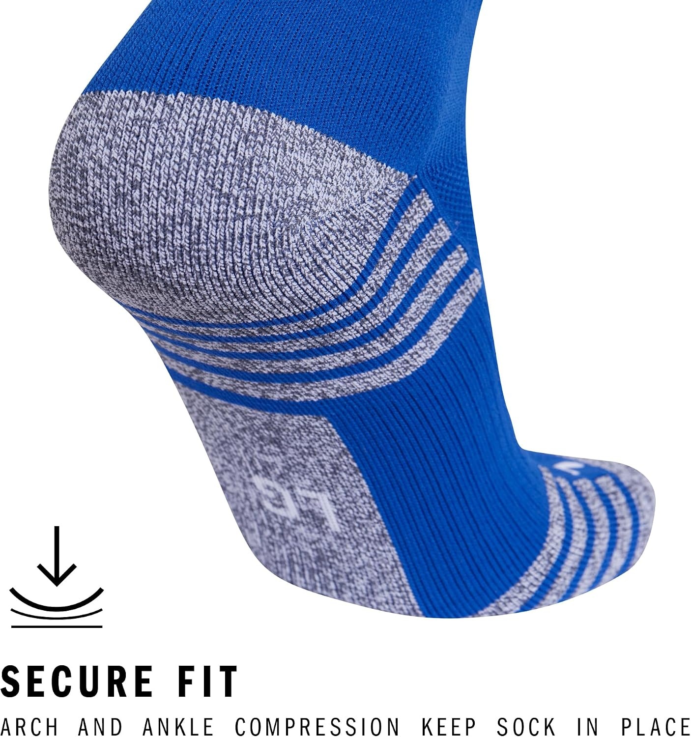 image:imageadidas Unisex Team Speed Soccer Socks or Calf Sleeves 1 Pair OvertheCalfTeam Royal BlueWhite4Sock
