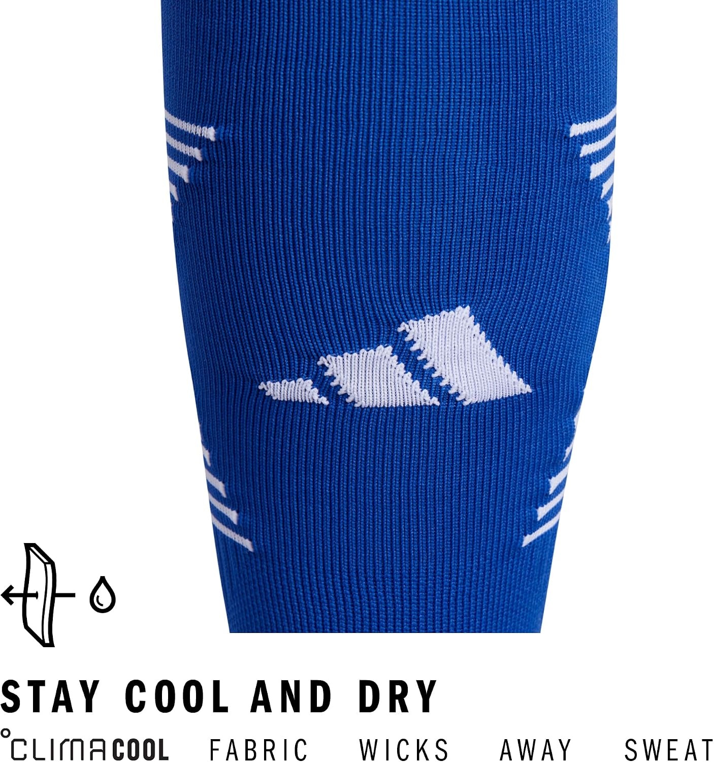 image:imageadidas Unisex Team Speed Soccer Socks or Calf Sleeves 1 Pair OvertheCalfTeam Royal BlueWhite4Sock
