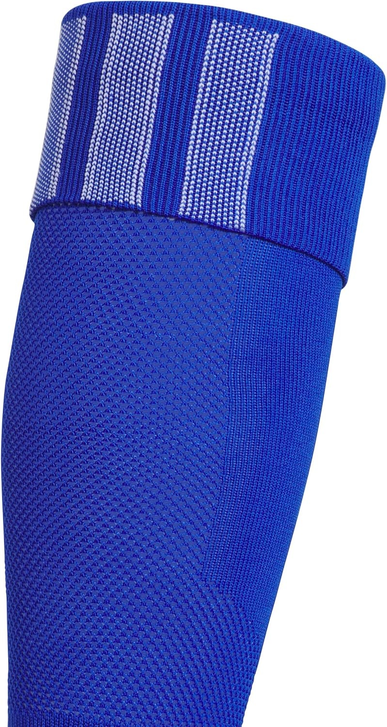image:imageadidas Unisex Team Speed Soccer Socks or Calf Sleeves 1 Pair OvertheCalfTeam Royal BlueWhite5Sock