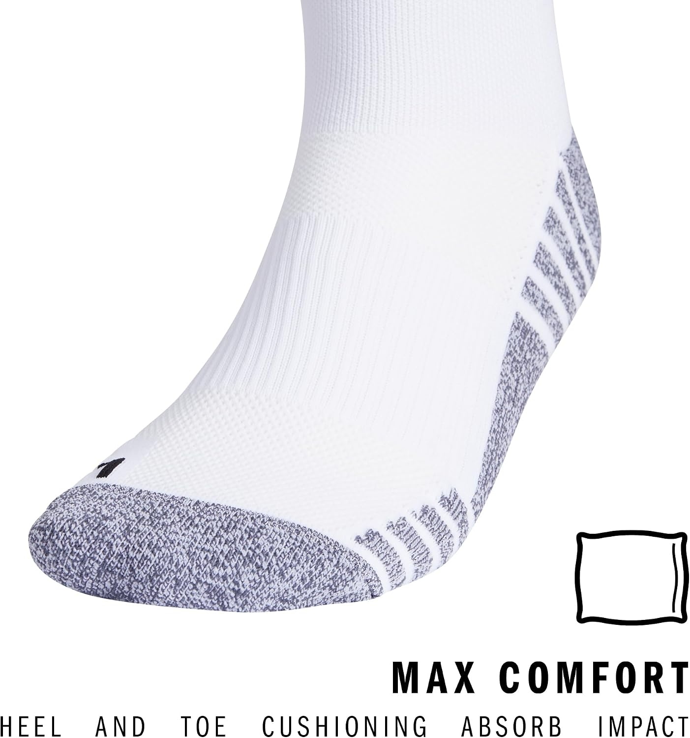image:imageadidas Unisex Team Speed Soccer Socks or Calf Sleeves 1 Pair OvertheCalfWhiteBlack4Sock