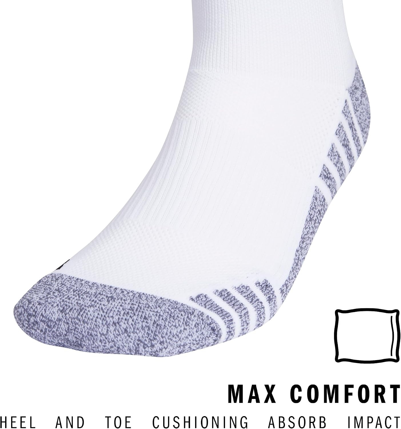 image:imageadidas Unisex Team Speed Soccer Socks or Calf Sleeves 1 Pair OvertheCalfWhiteTeam Navy Blue4Sock