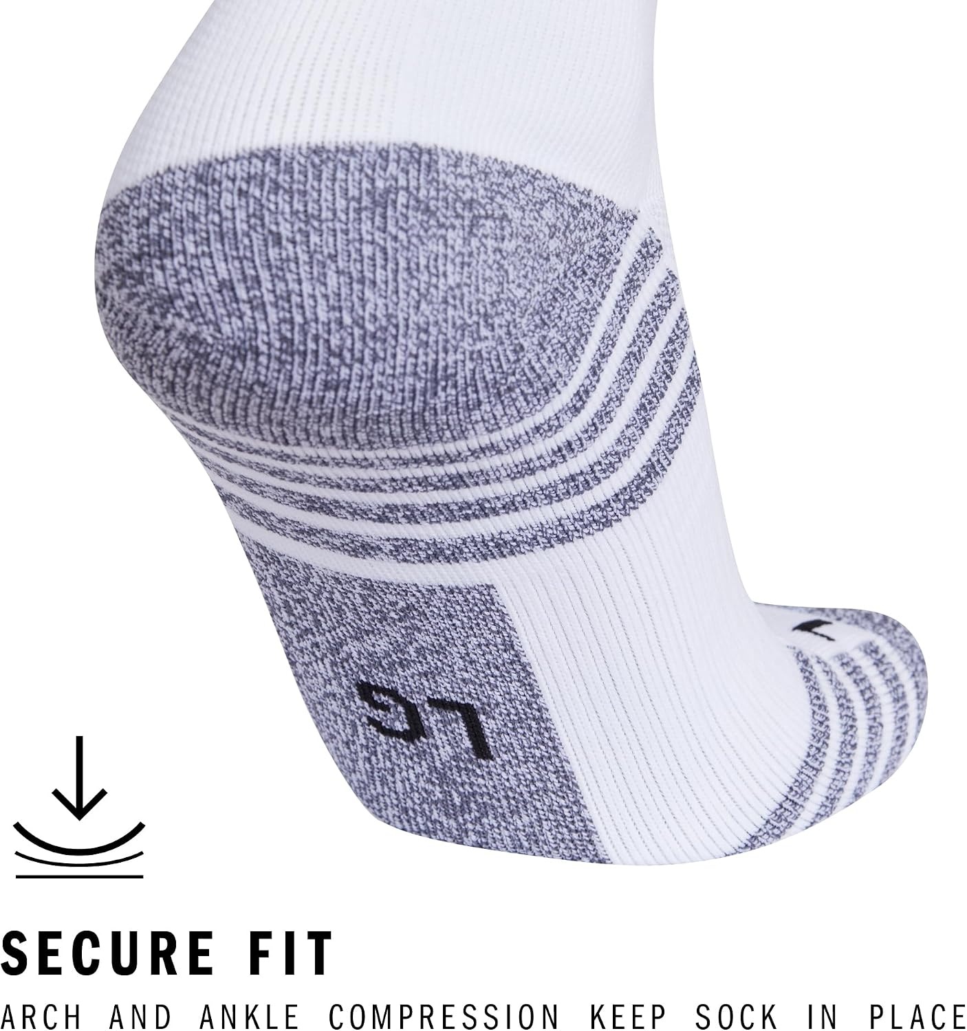 image:imageadidas Unisex Team Speed Soccer Socks or Calf Sleeves 1 Pair OvertheCalfWhiteTeam Navy Blue4Sock