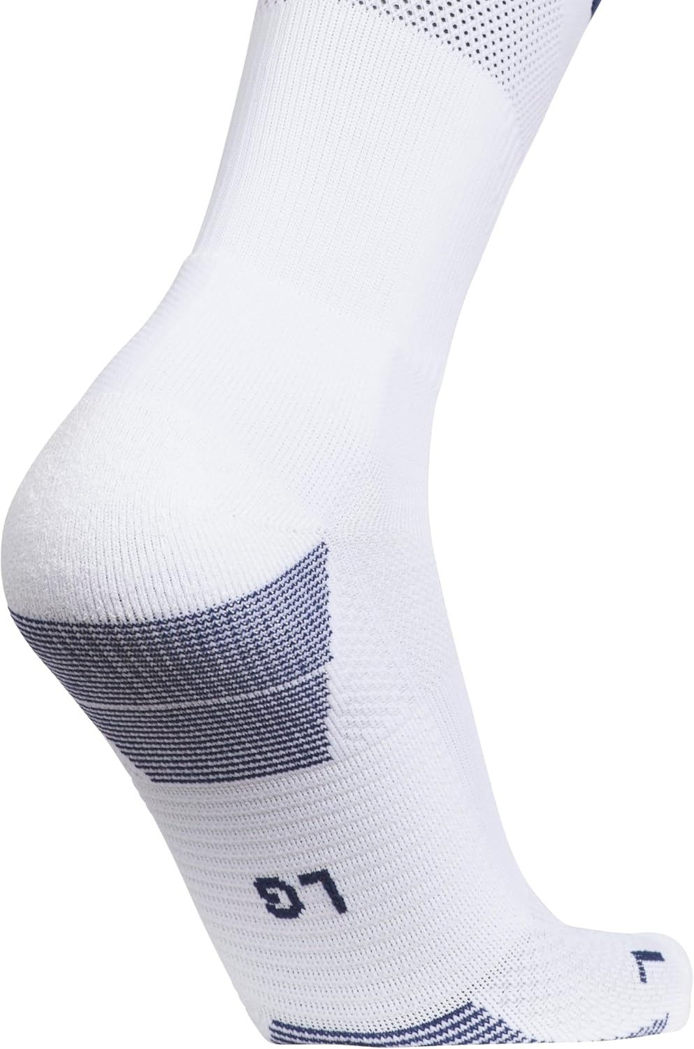 image:imageadidas Unisex Team Speed Soccer Socks or Calf Sleeves 1 Pair OvertheCalfWhiteTeam Navy Blue5Sock