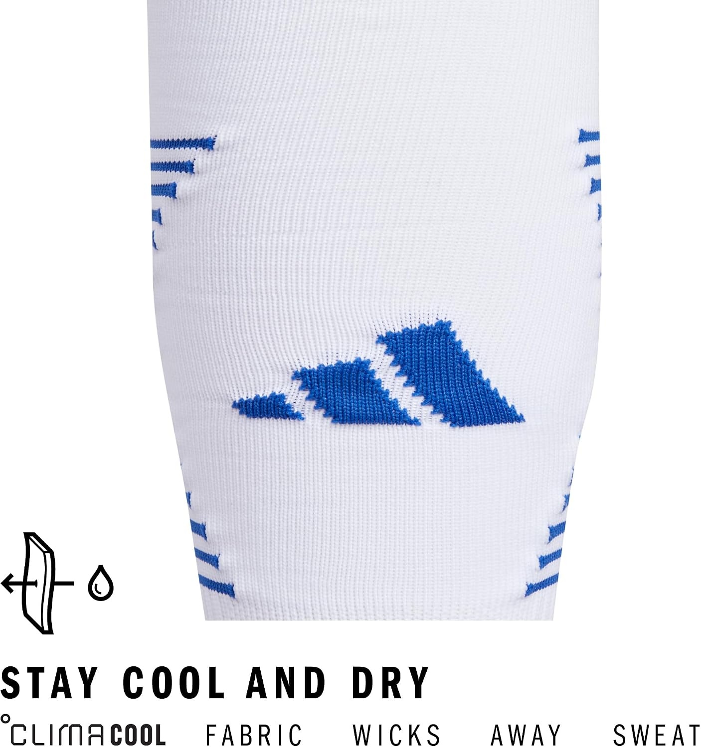 image:imageadidas Unisex Team Speed Soccer Socks or Calf Sleeves 1 Pair OvertheCalfWhiteTeam Royal Blue4Sock