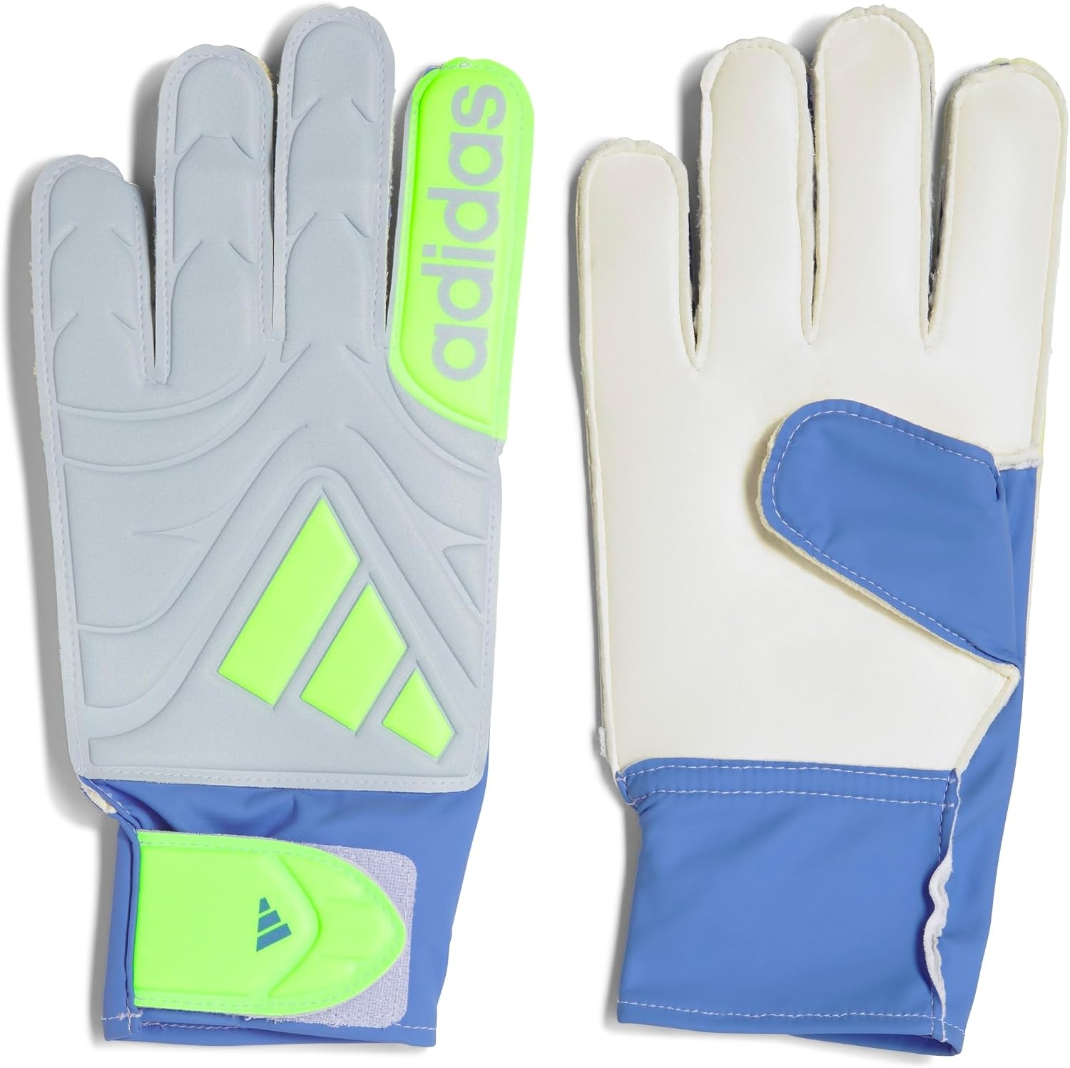 image:imageadidas UnisexAdult Copa Club Goalie Soccer GlovesBlue FusionHalo BlueLucid Lemon