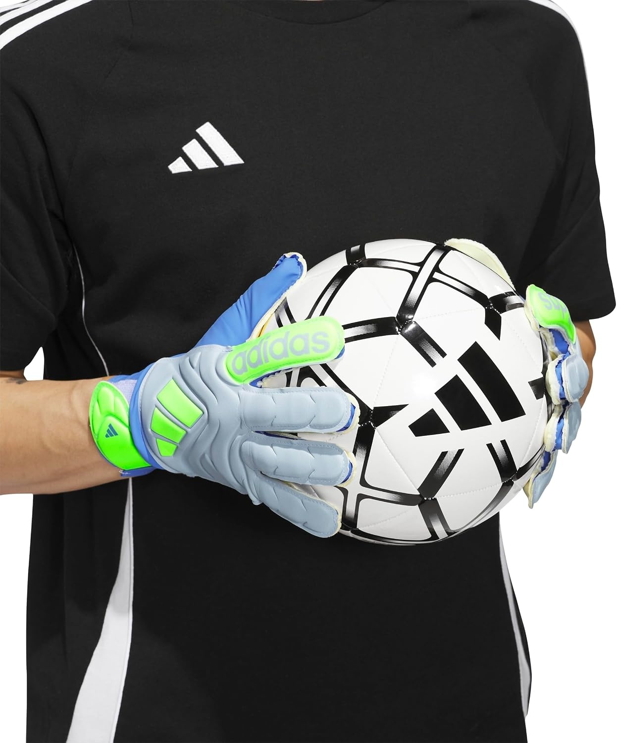 image:imageadidas UnisexAdult Copa Club Goalie Soccer GlovesBlue FusionHalo BlueLucid Lemon