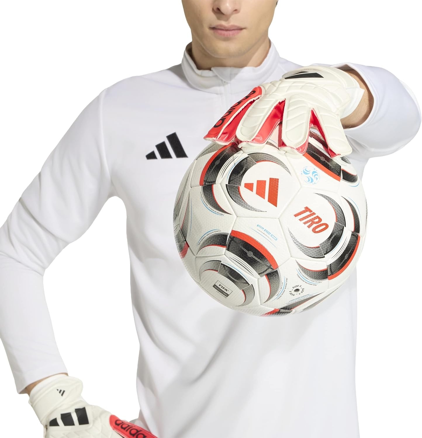 image:imageadidas UnisexAdult Copa Club Goalie Soccer GlovesZero MetallicBlackLucid Red