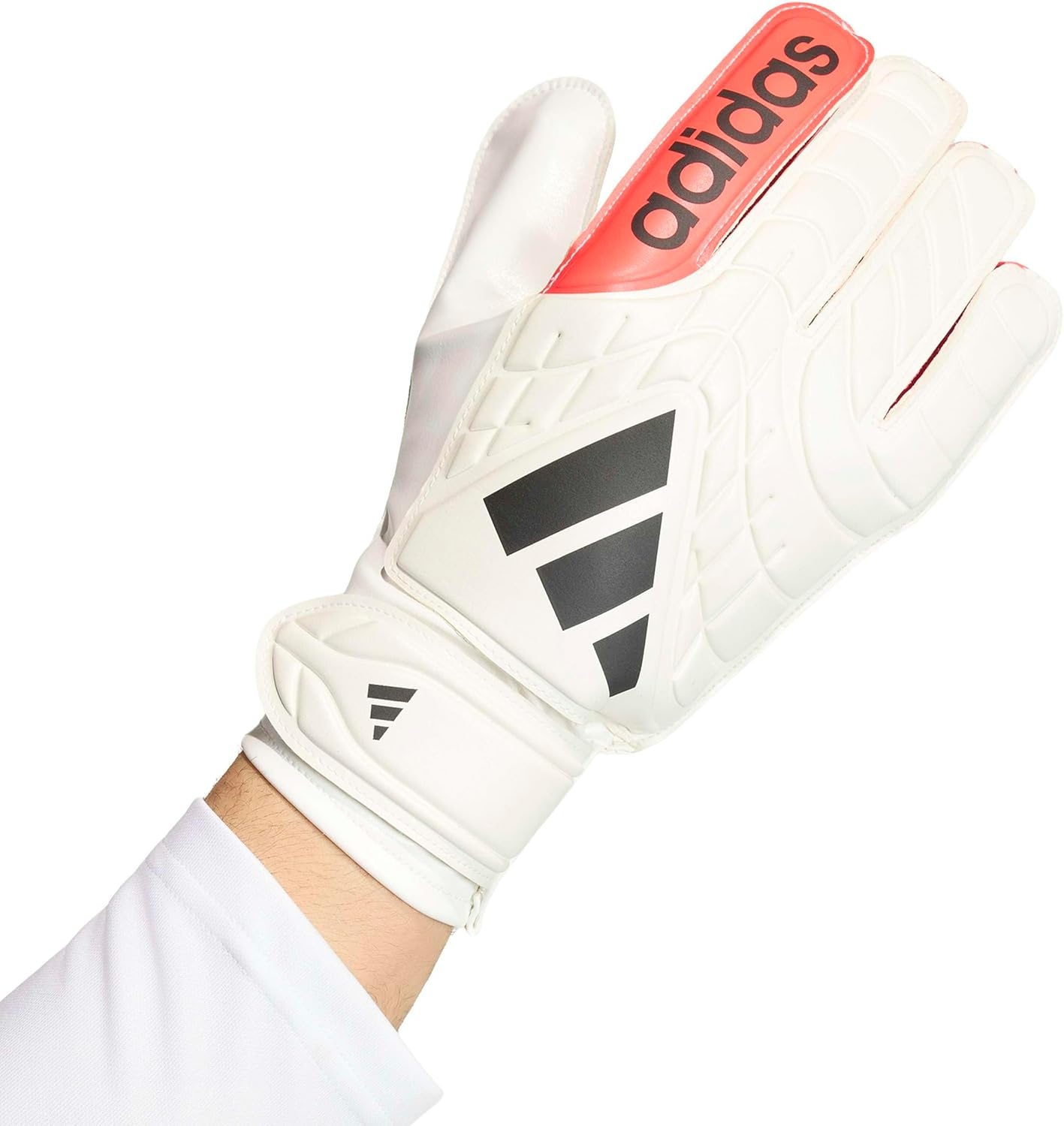 image:imageadidas UnisexAdult Copa Club Goalie Soccer GlovesZero MetallicBlackLucid Red