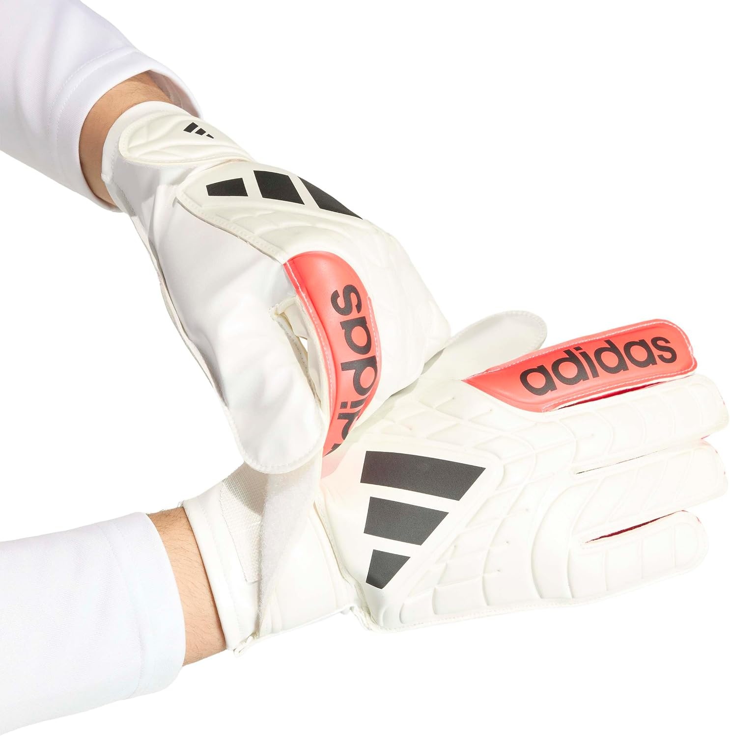 image:imageadidas UnisexAdult Copa Club Goalie Soccer GlovesZero MetallicBlackLucid Red