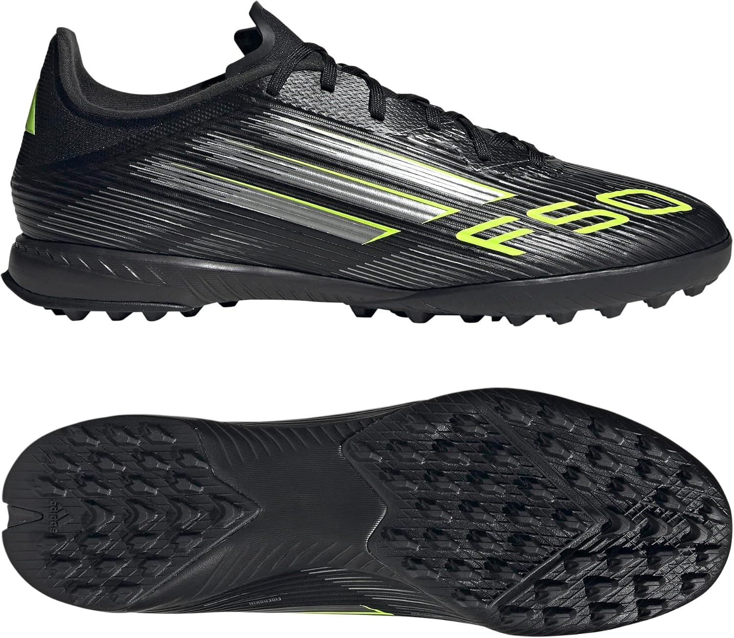 image:imageadidas UnisexAdult F50 League TurfBlackIron MetallicLucid Lemon