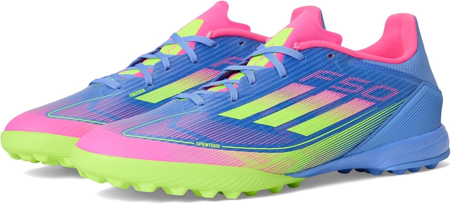 image:imageadidas UnisexAdult F50 League TurfBlue FusionLucid LemonLucid Pink