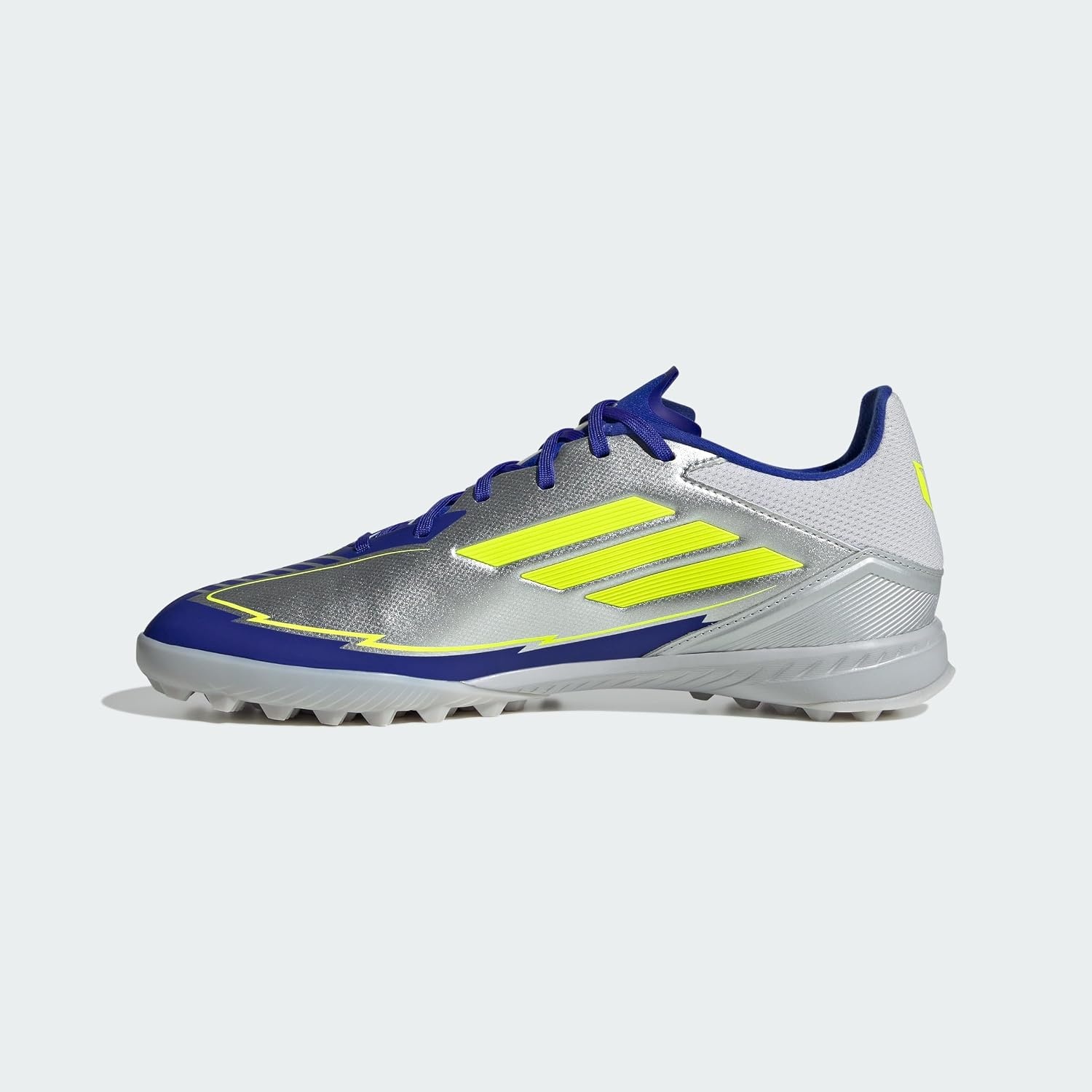 image:imageadidas UnisexAdult F50 League TurfSilver Metallic Solar Yellow Lucid Blue