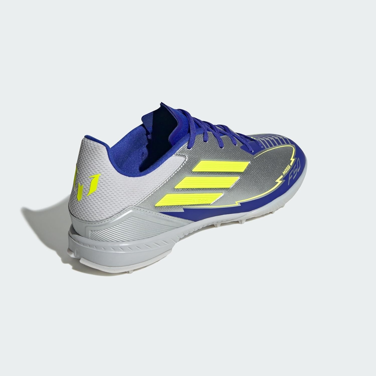 image:imageadidas UnisexAdult F50 League TurfSilver Metallic Solar Yellow Lucid Blue