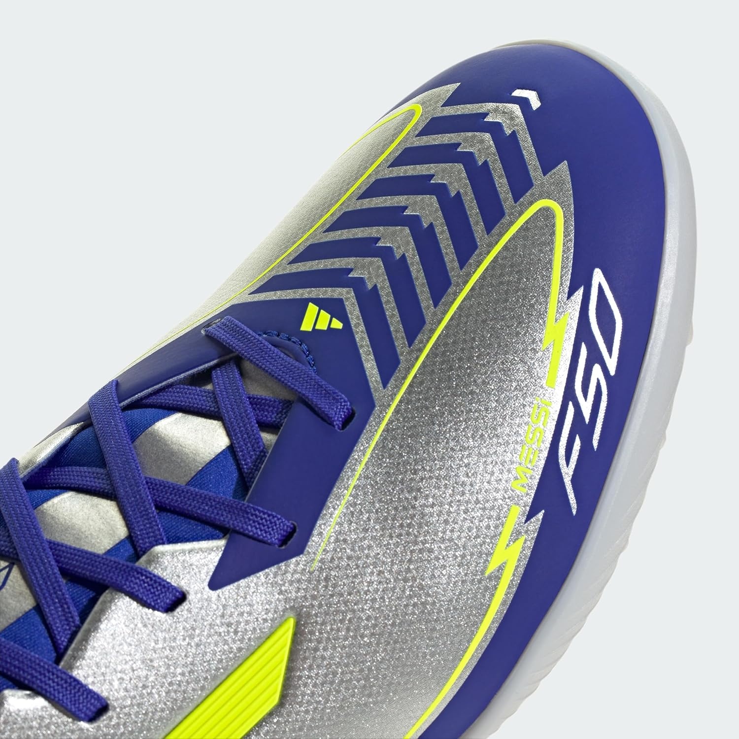 image:imageadidas UnisexAdult F50 League TurfSilver Metallic Solar Yellow Lucid Blue