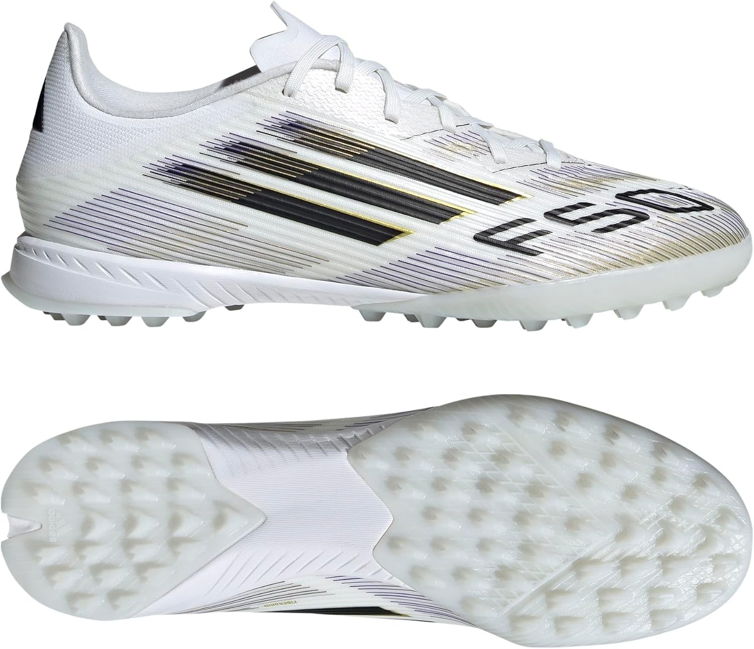 image:imageadidas UnisexAdult F50 League TurfWhiteBlackGold Metallic
