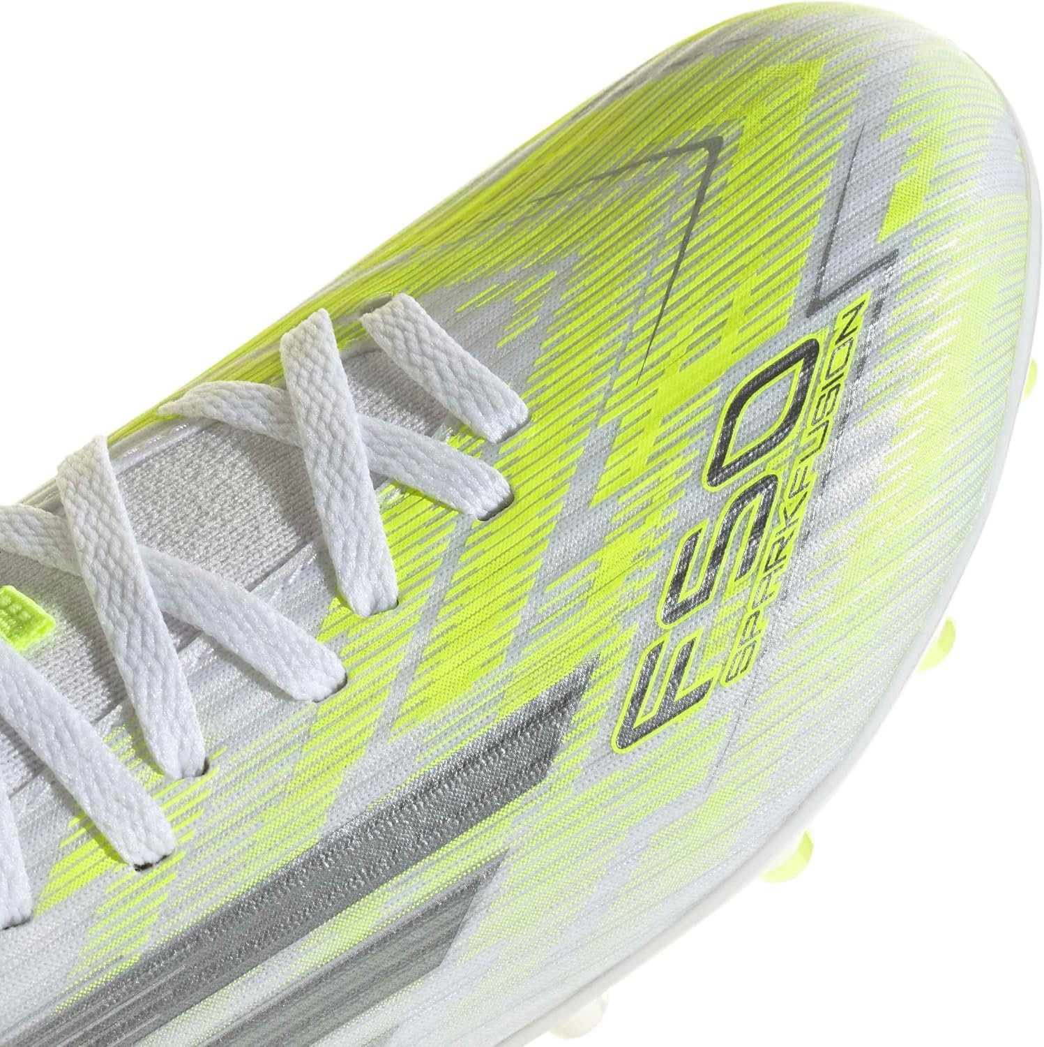 image:imageadidas UnisexChild F50 Sparkfusion League Mid Cut Firm GroundArti SneakerWhiteIron MetallicYellow