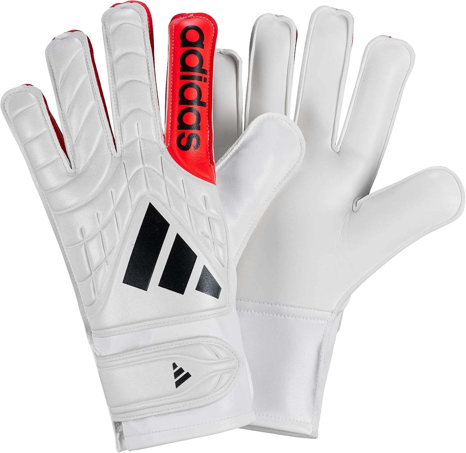 image:imageadidas UnisexKids Copa Club Goalie Soccer GlovesZero MetallicBlackLucid Red