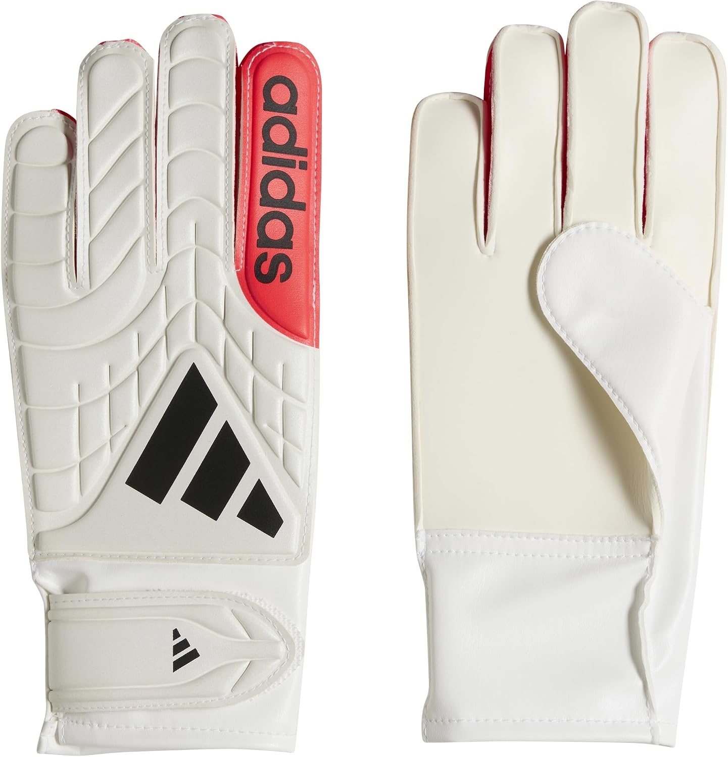 image:imageadidas UnisexKids Copa Club Goalie Soccer GlovesZero MetallicBlackLucid Red
