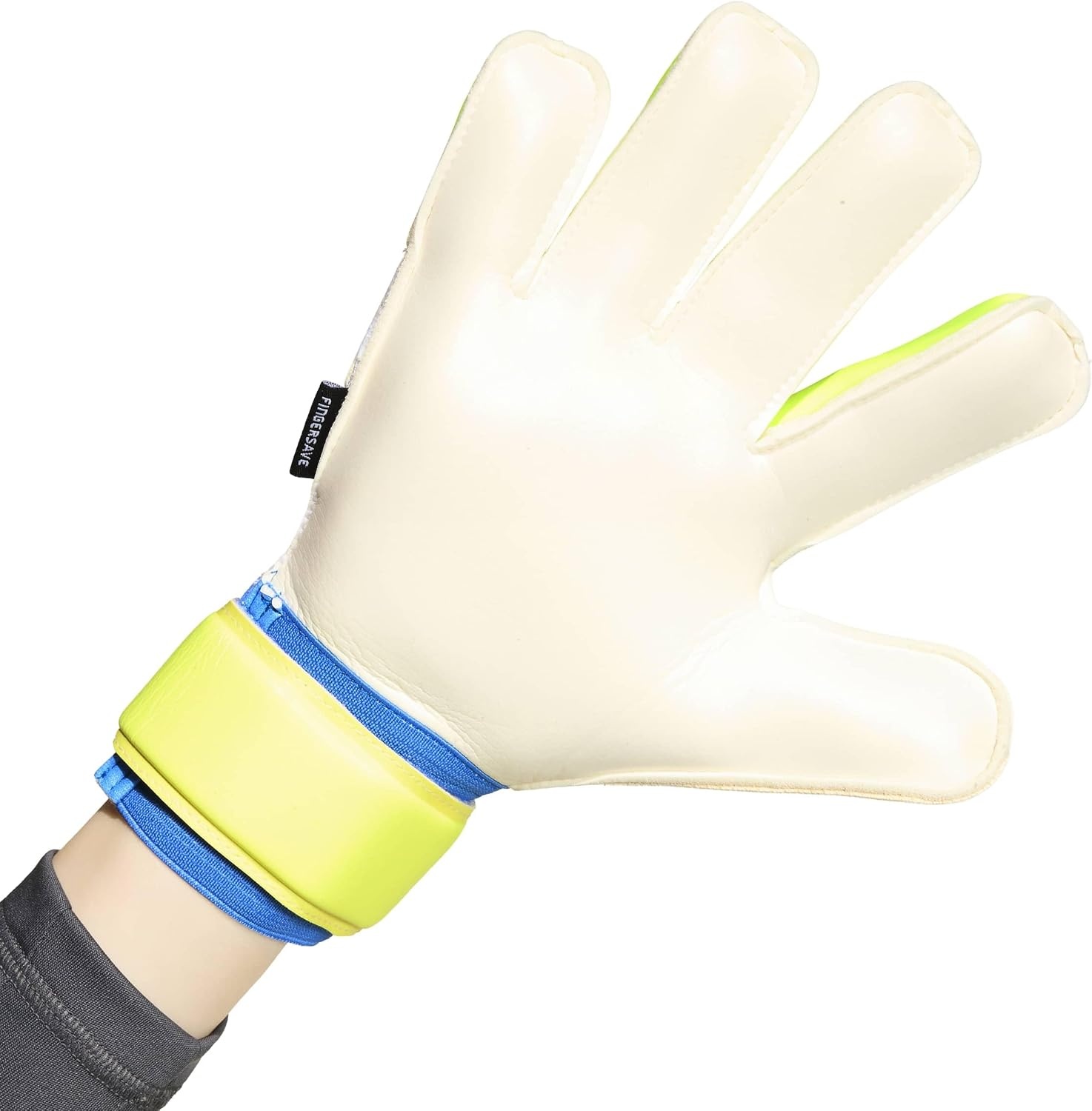 image:imageadidas UnisexKids Match Predator Fingersave Goalie Soccer GlovesCrystal SkyRay BlueSolar Yellow