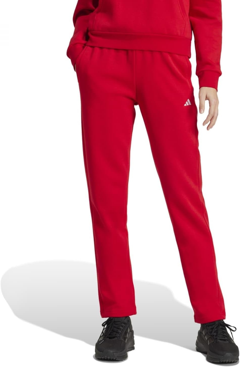 image:imageadidas Womens Essentials Small Logo FeelCozy Open Hem PantsBetter Scarlet
