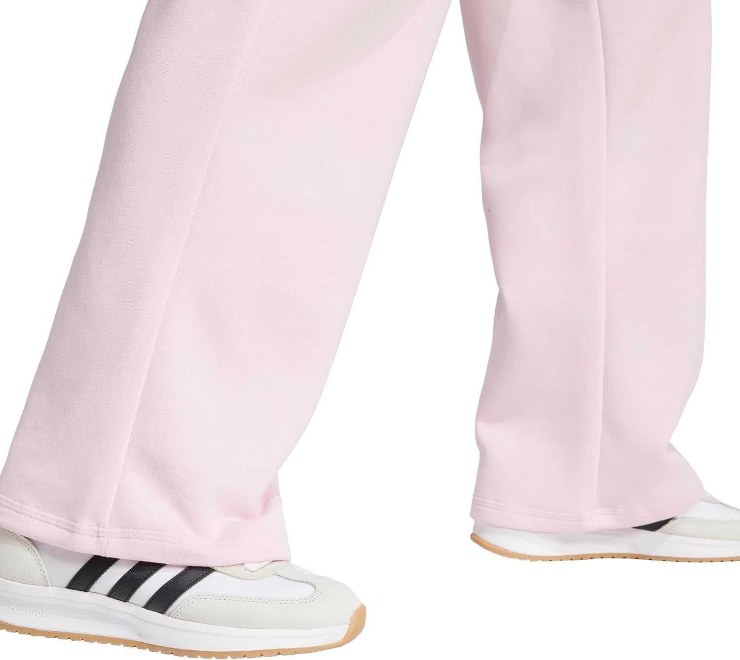 image:imageadidas Womens Essentials Small Logo FeelCozy Open Hem PantsClear PinkWhite