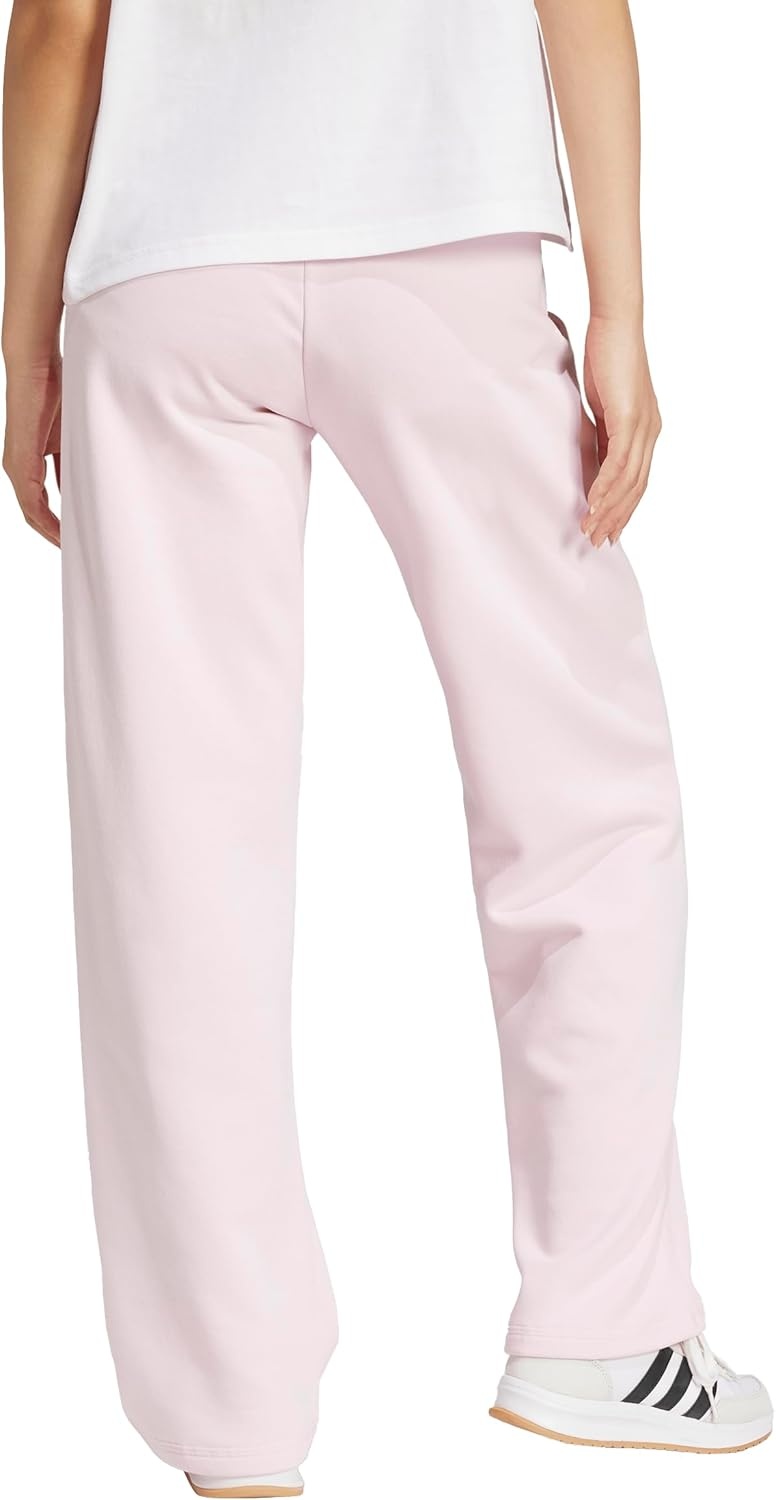 image:imageadidas Womens Essentials Small Logo FeelCozy Open Hem PantsClear PinkWhite