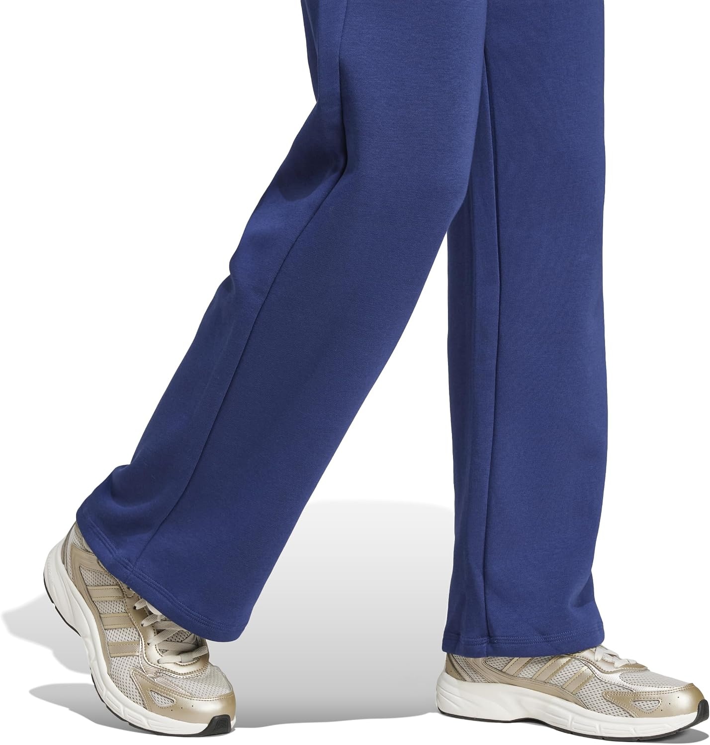 image:imageadidas Womens Essentials Small Logo FeelCozy Open Hem PantsDark BlueWhite