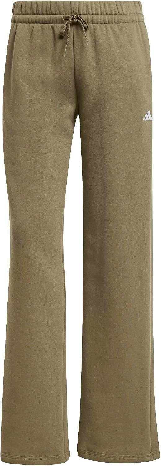 image:imageadidas Womens Essentials Small Logo FeelCozy Open Hem PantsOlive StrataWhite