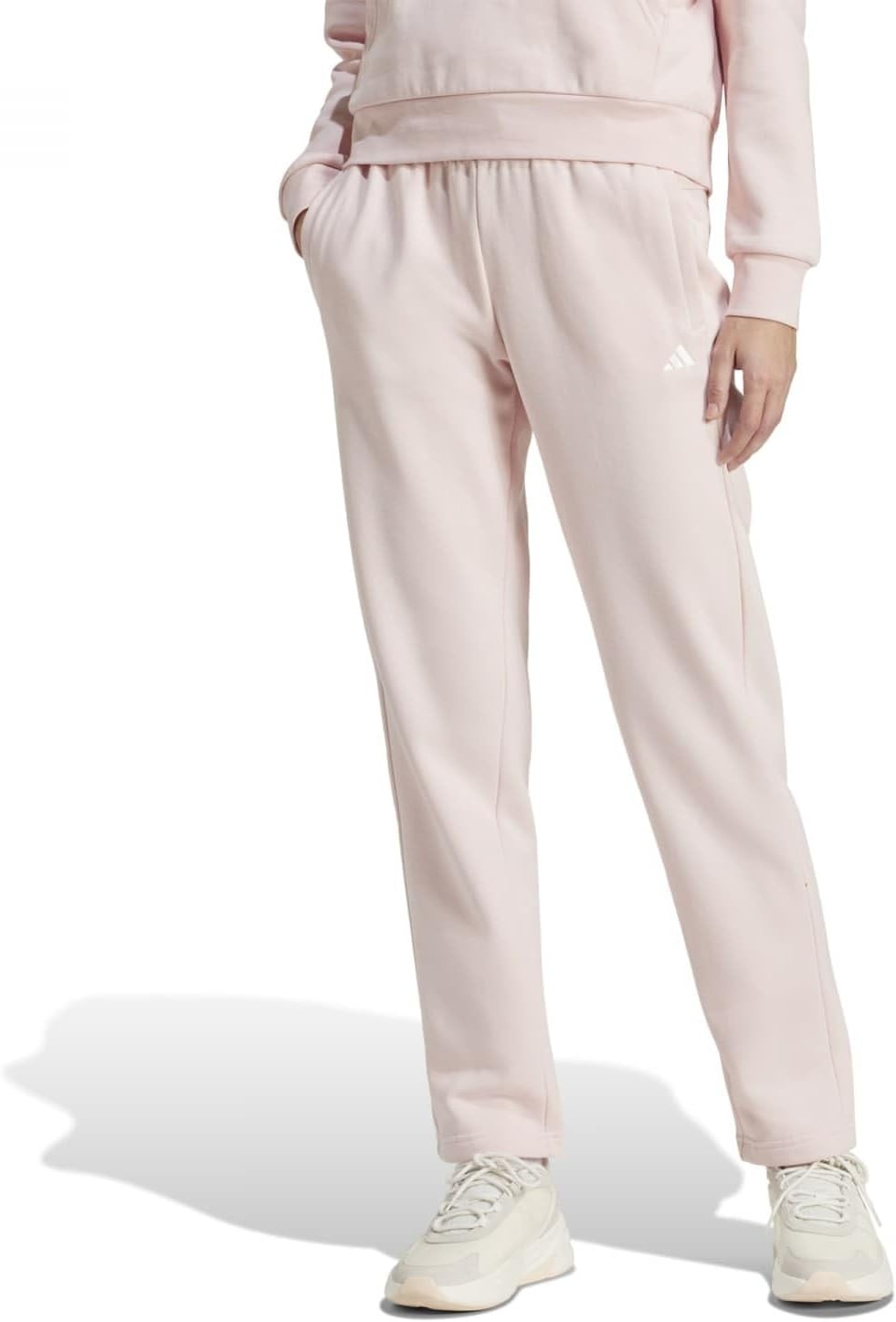 image:imageadidas Womens Essentials Small Logo FeelCozy Open Hem PantsSandy Pink