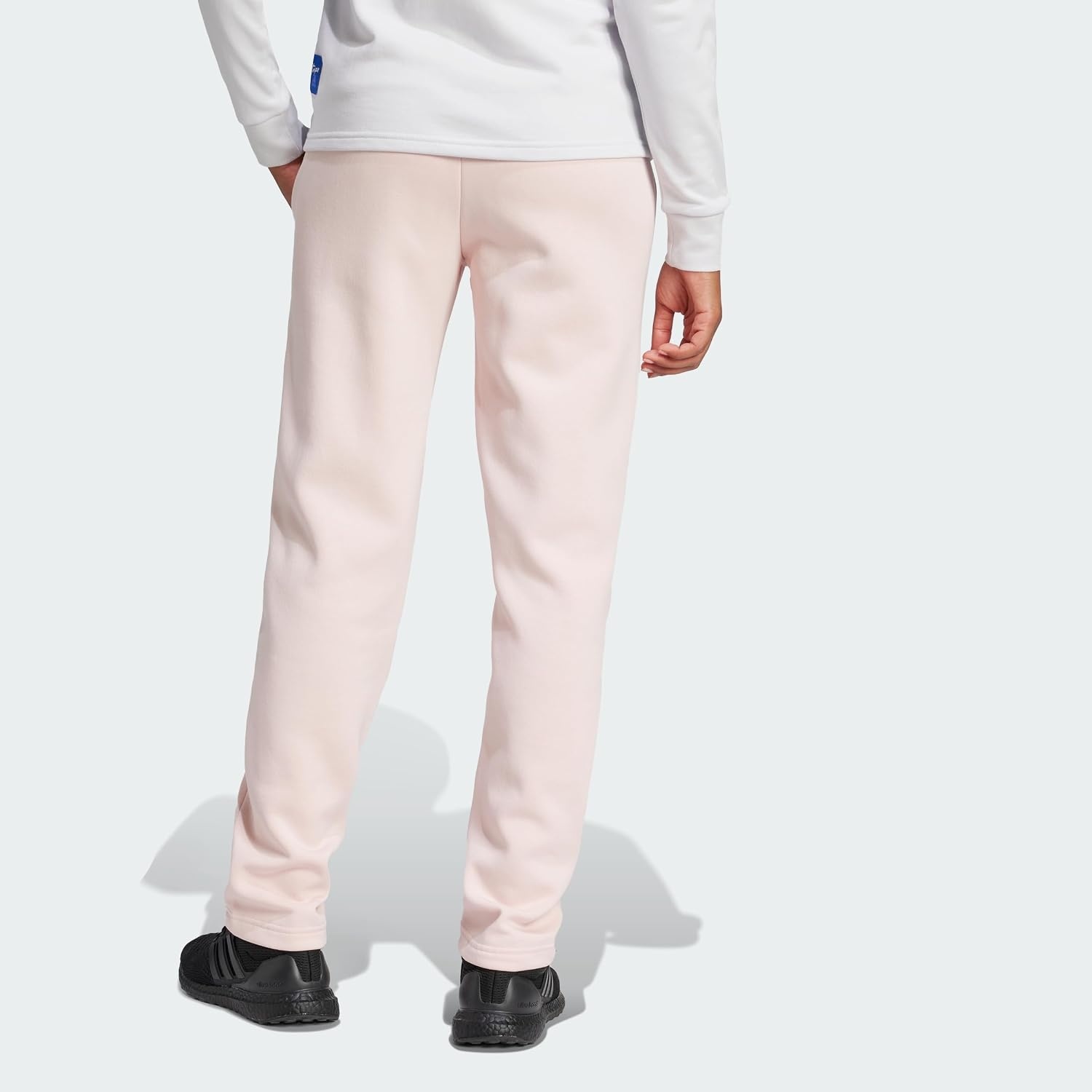 image:imageadidas Womens Essentials Small Logo FeelCozy Open Hem PantsSandy Pink