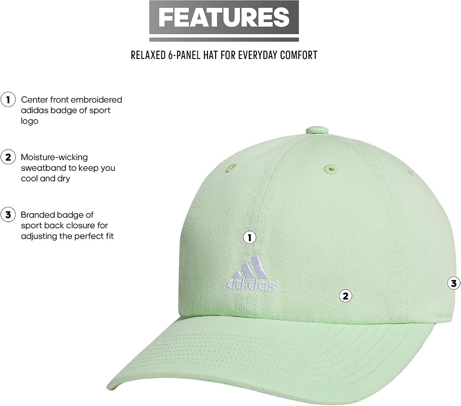 image:imageadidas Womens Saturday 2 HatSemi Green SparkWhite2