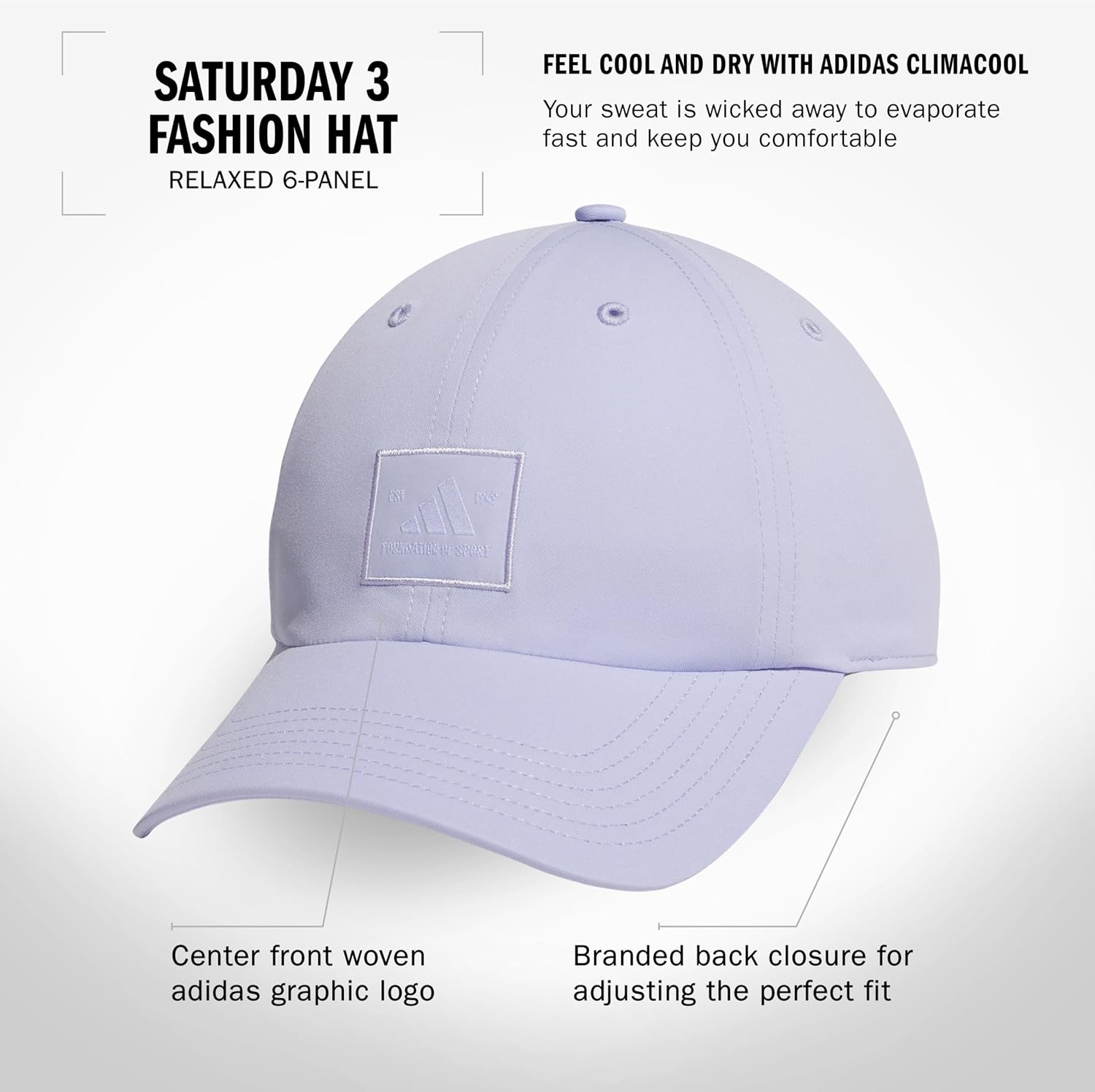image:imageadidas Womens Saturday 2 HatViolet Tone PurpleWhiteFashion3