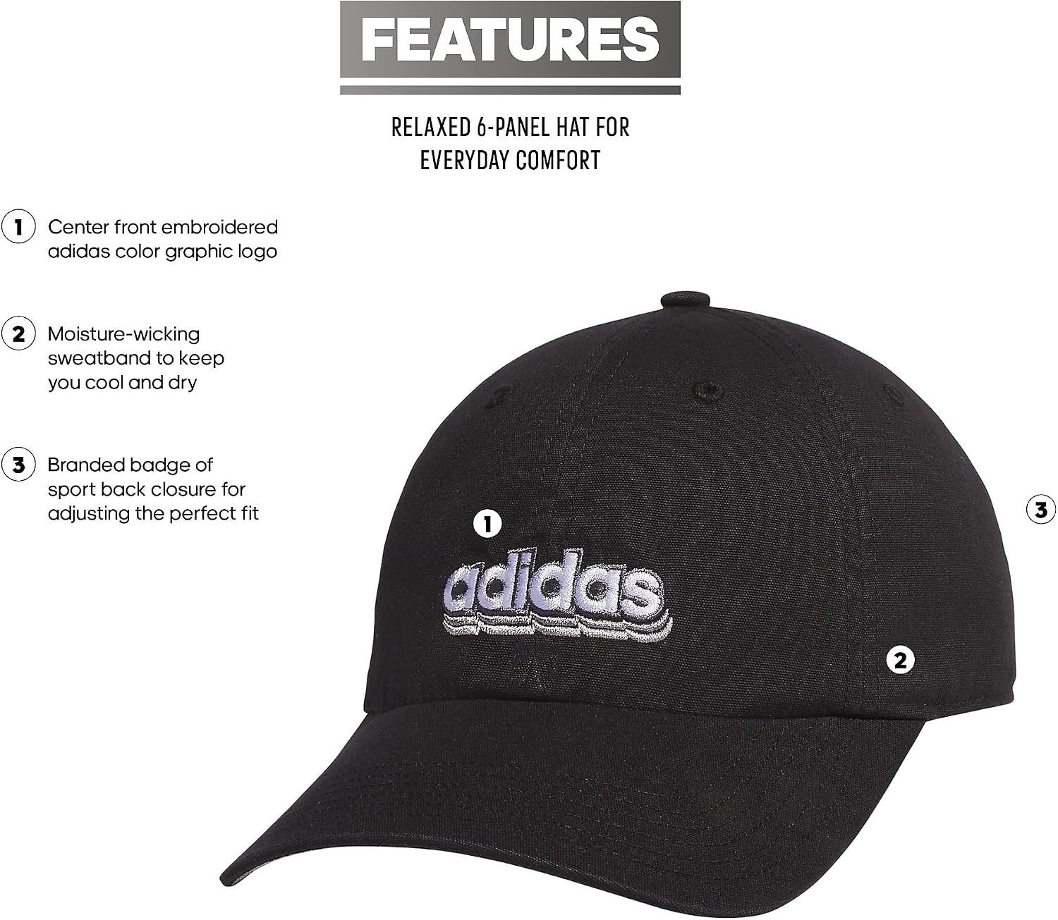 image:imageadidas Womens Saturday 20 Graphic HatBlackOnix GreyGrey20Graphic