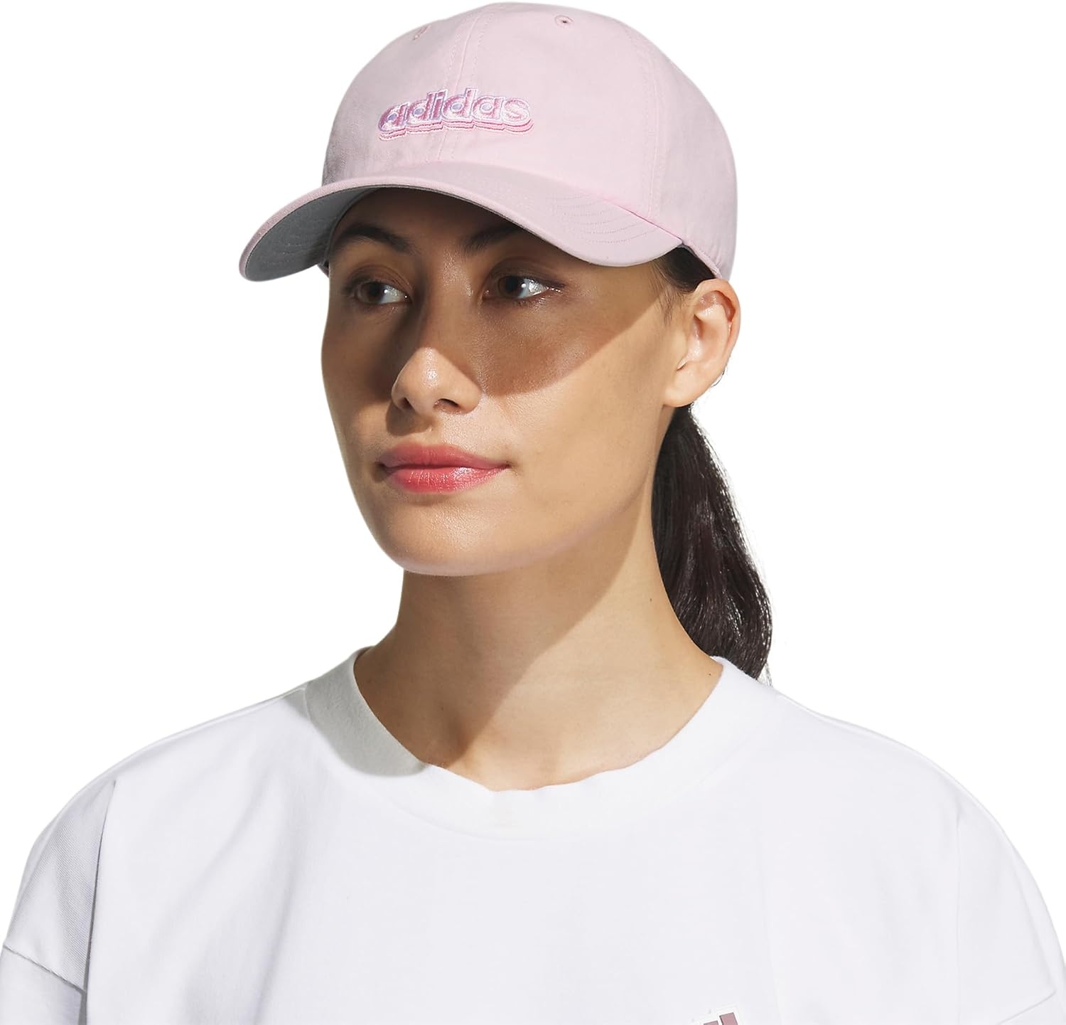 image:imageadidas Womens Saturday 20 Graphic HatClear PinkWhiteBliss Pink20Graphic