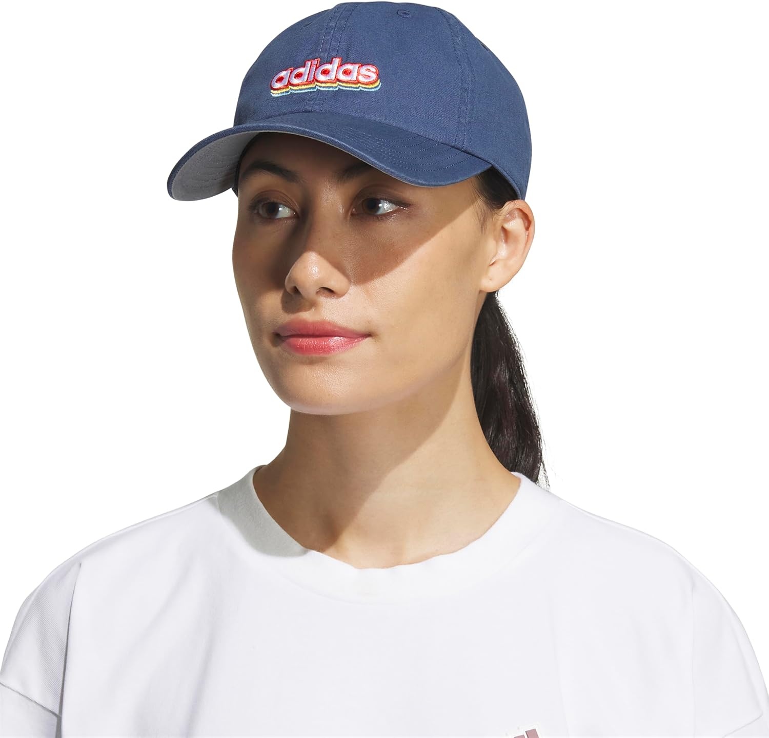 image:imageadidas Womens Saturday 20 Graphic HatPreloved Ink BlueWhiteBright Red20Graphic