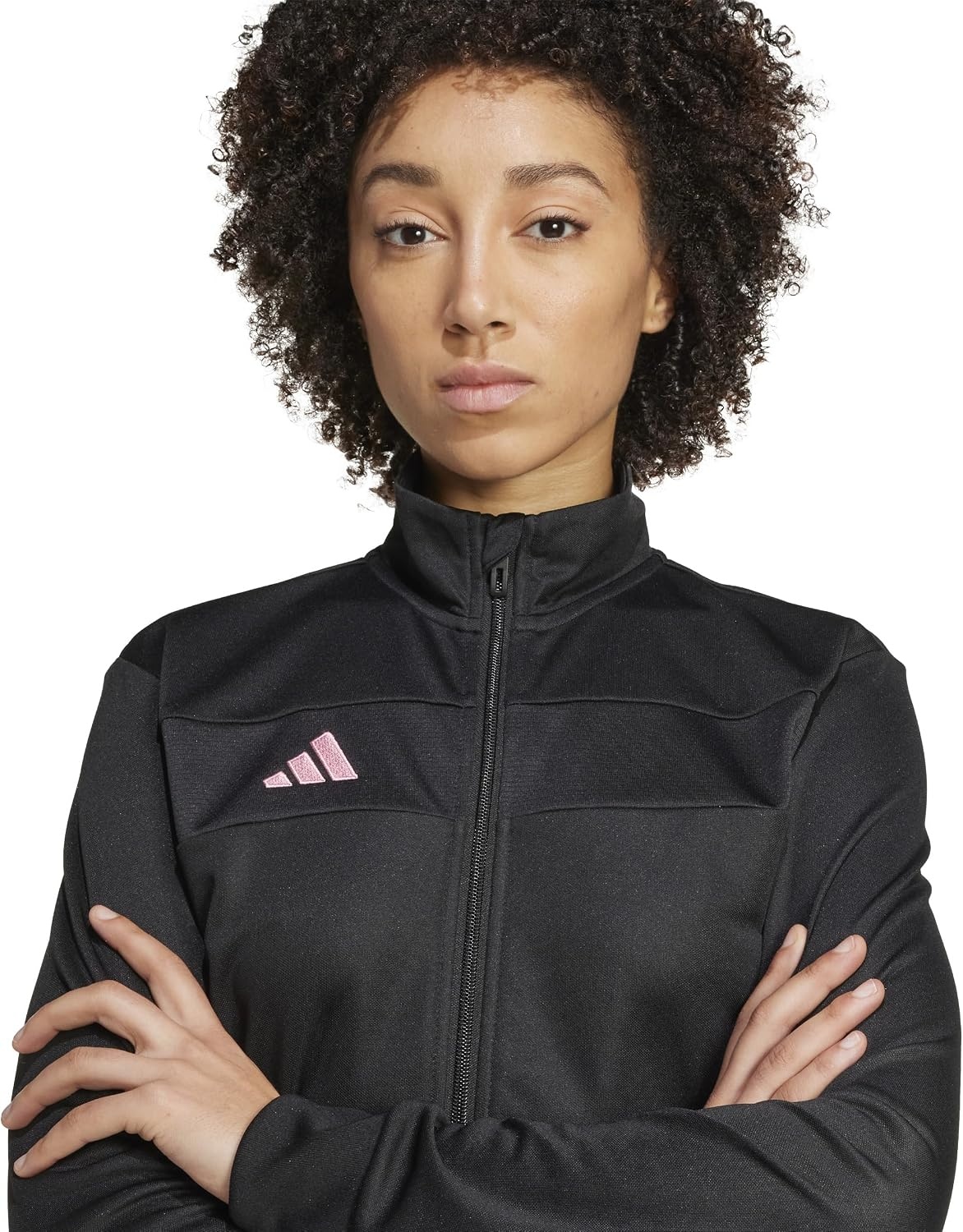 image:imageadidas Womens Tiro Essentials Training JacketBlackEasy PinkWhite