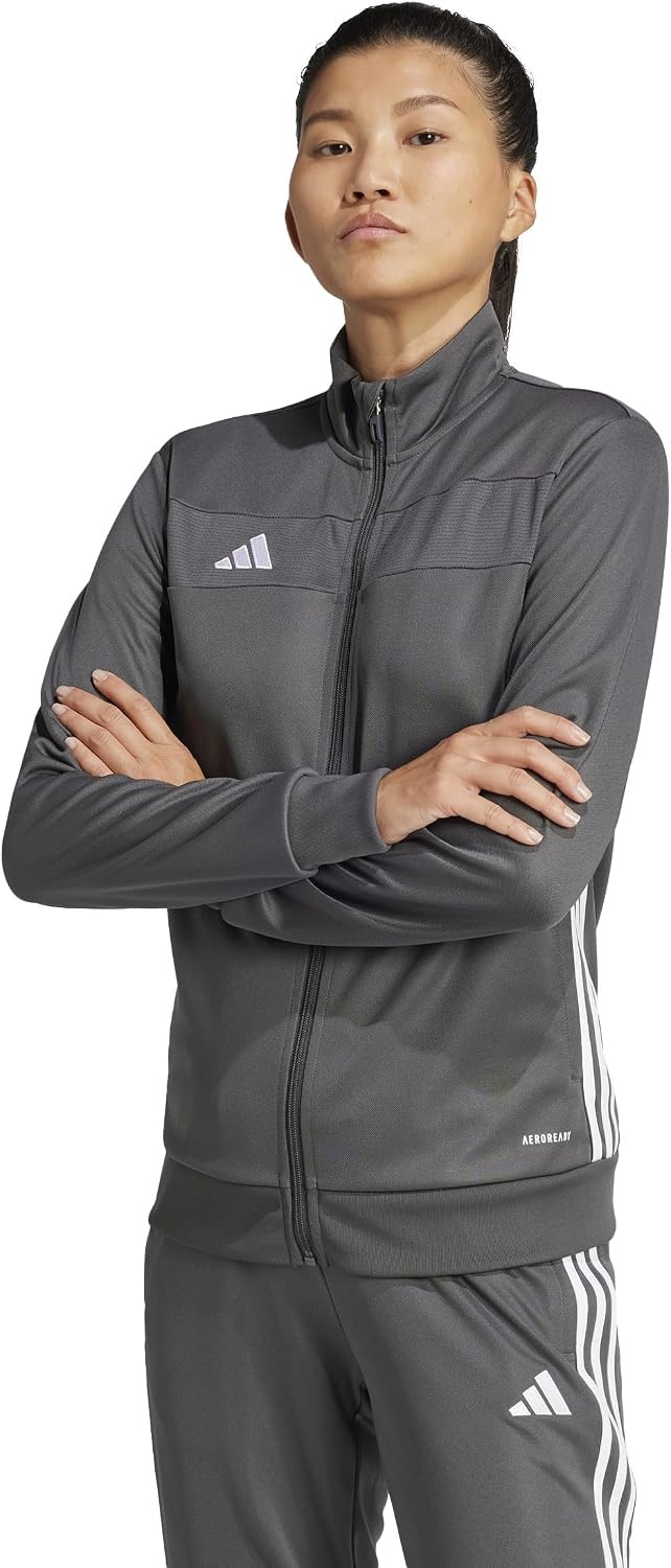 image:imageadidas Womens Tiro Essentials Training JacketGrey SixWhite