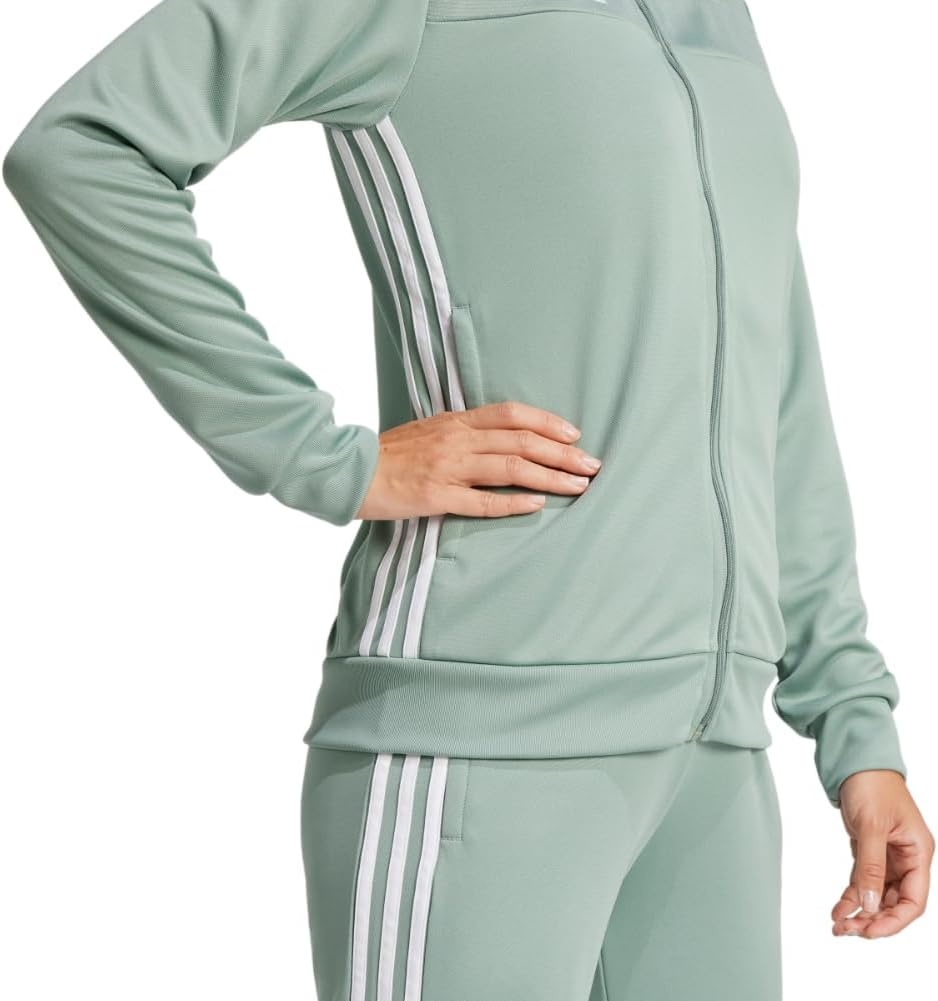 image:imageadidas Womens Tiro Essentials Training JacketSilver GreenWhite