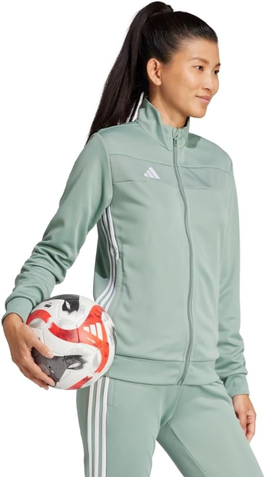 image:imageadidas Womens Tiro Essentials Training JacketSilver GreenWhite