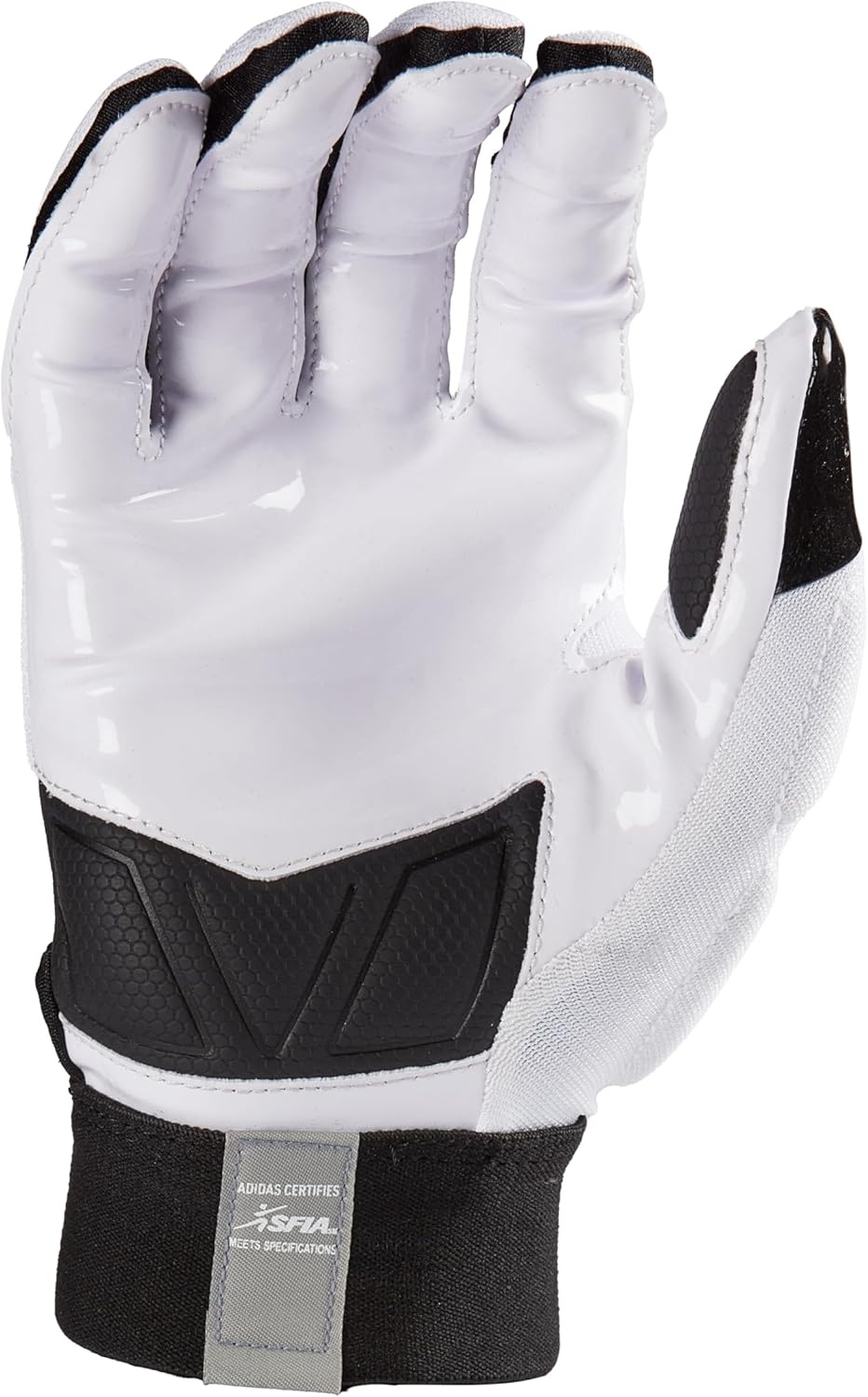 image:imageadidas Youth Scorch Destroy 3 Full Finger Lineman Football Glove WhiteBlack XLargeWhiteBlack
