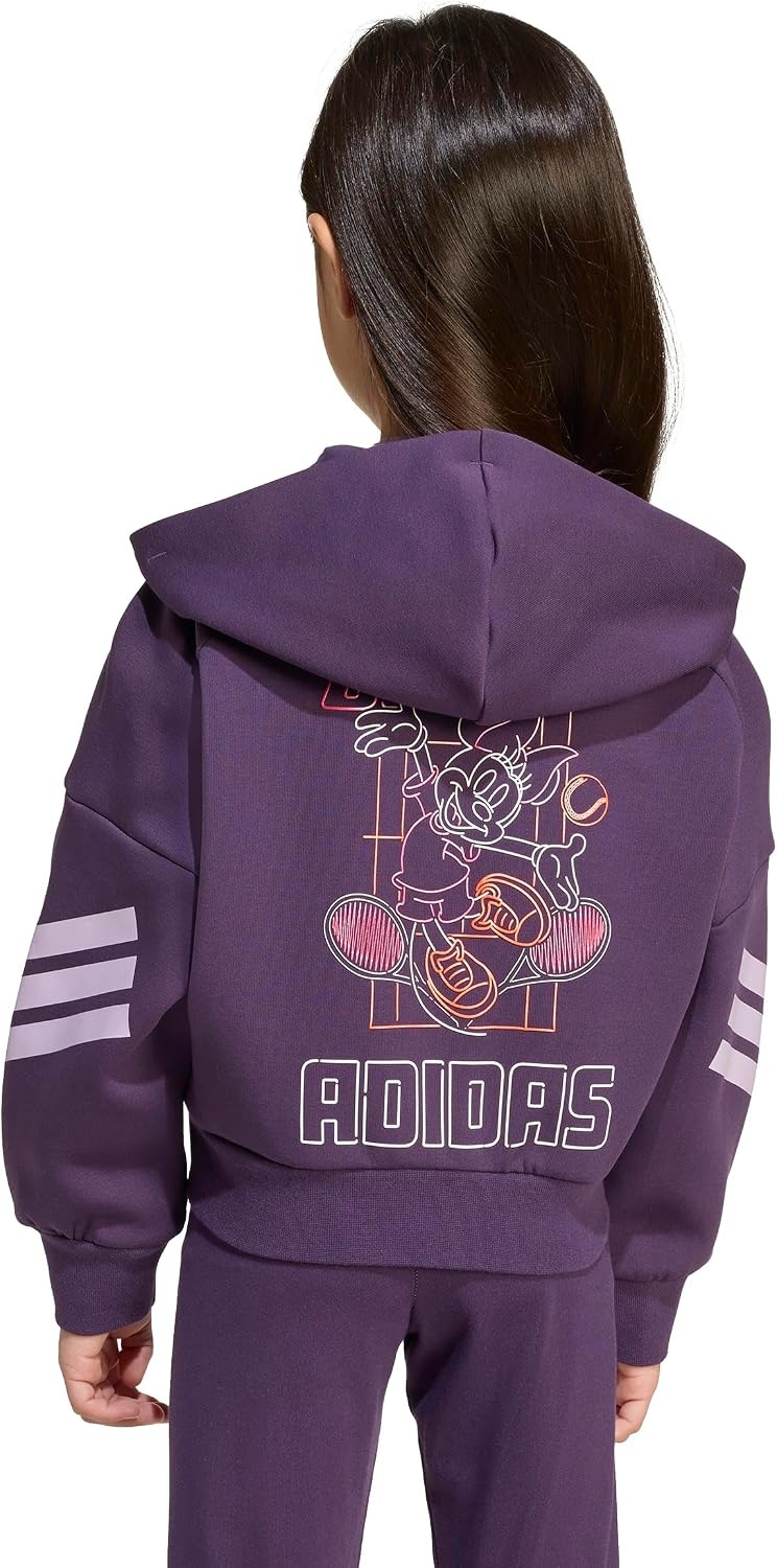 image:imageadidas girls Disney Minnie Mouse Track TopAurora PlumPowder PlumLucid Pink