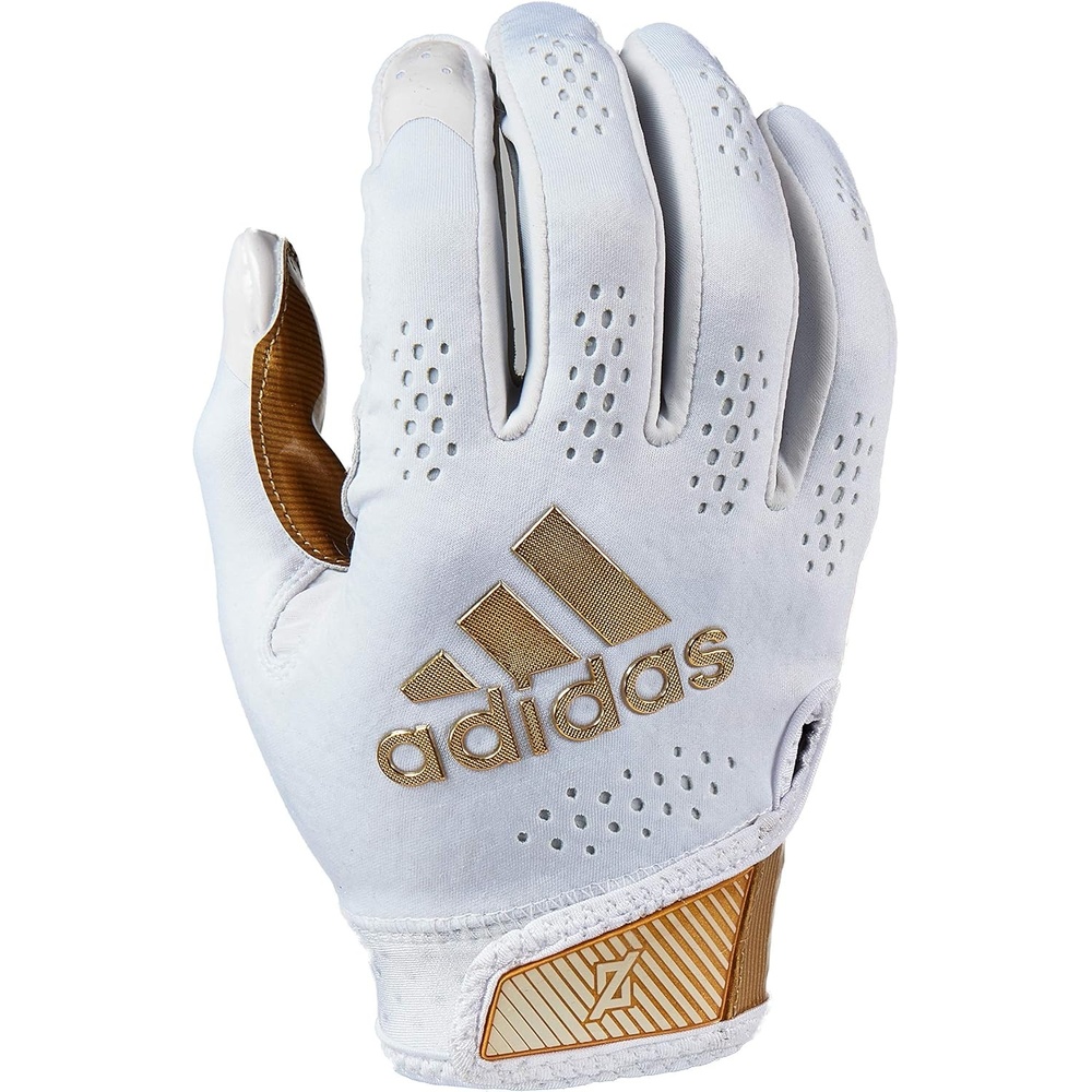 image:imageAdidas Adizero 11 Adult Football Receiver Glove Multiple Colors amp SizesWhiteMetallic Gold