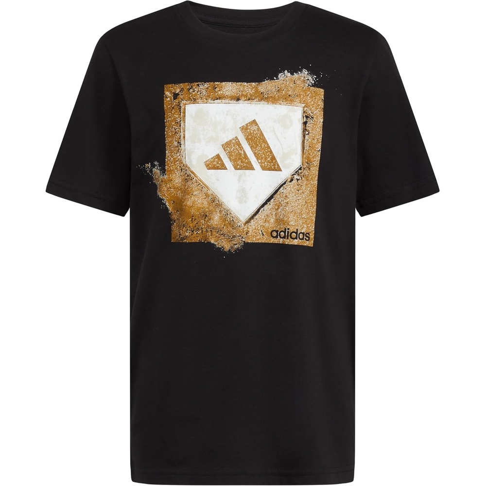 image:imageAdidas Boys Short Sleeve TShirt Sports Graphic Tee ShirtBlack Home Plate